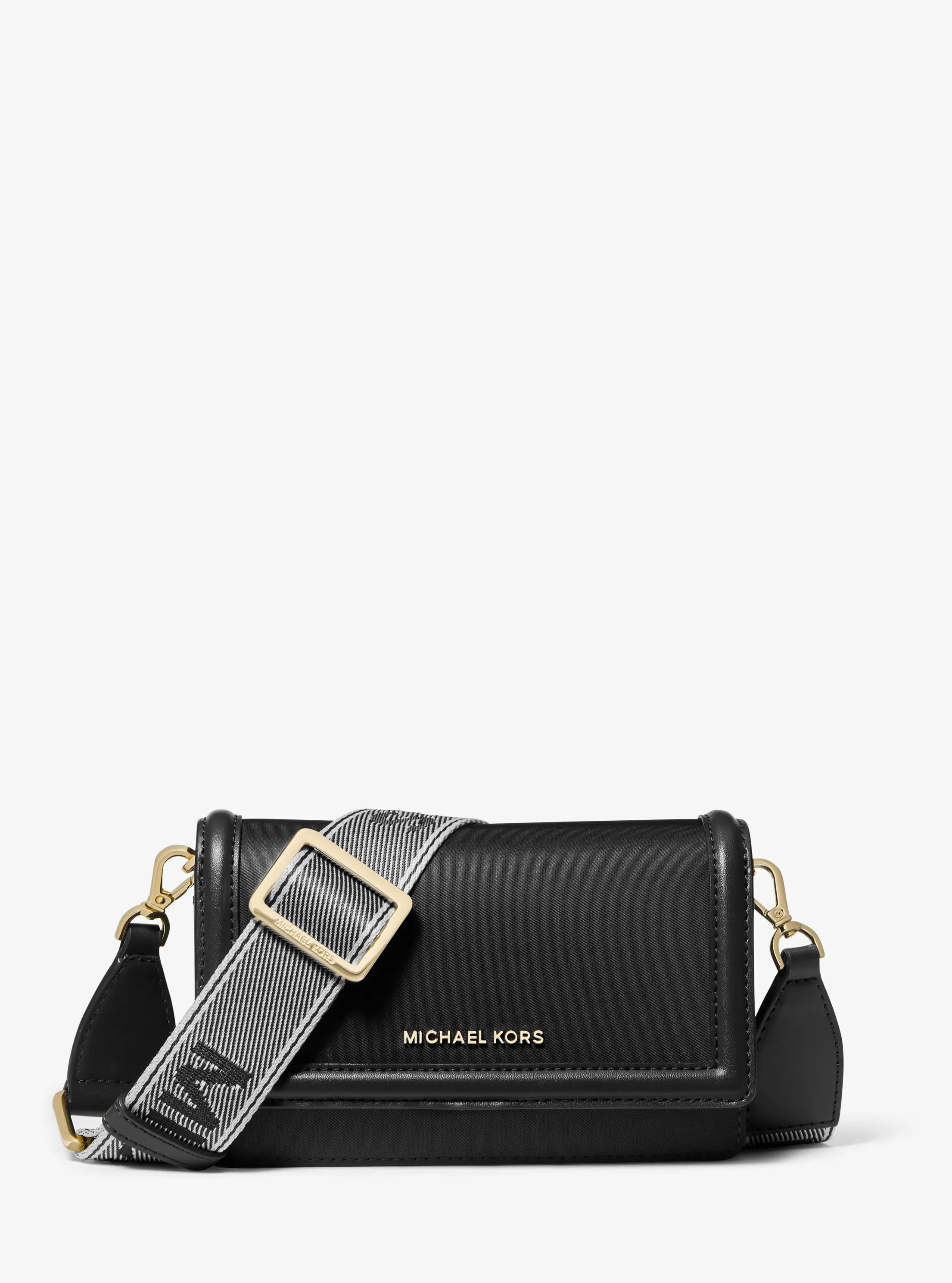 Bandolera Jet Set para smartphone peque&ntilde;a de gabardina de nailon in NEGRO | Michael Kors