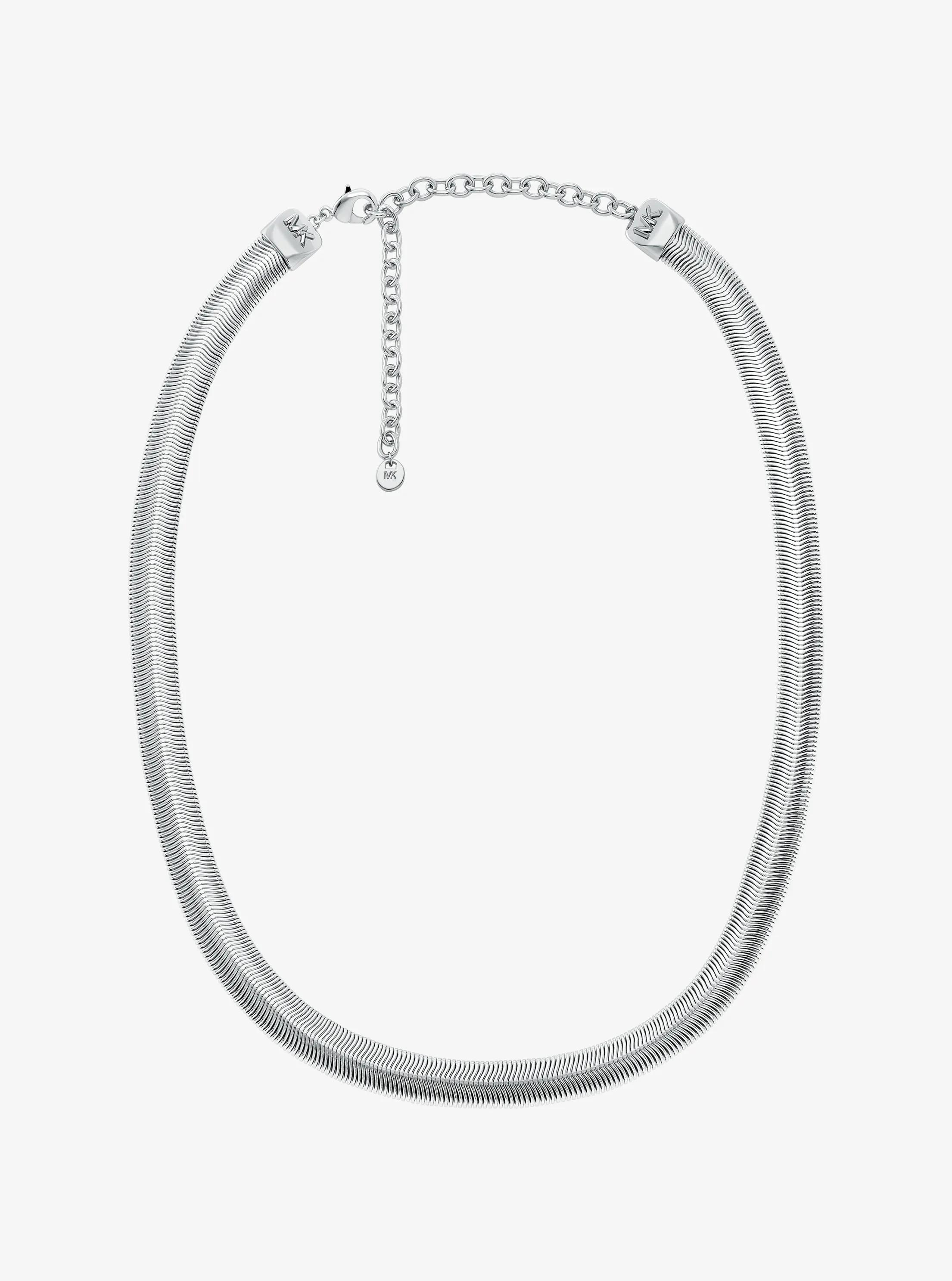 Precious Metal-Plated Brass Snake Chain Necklace in SILVER | Michael Kors