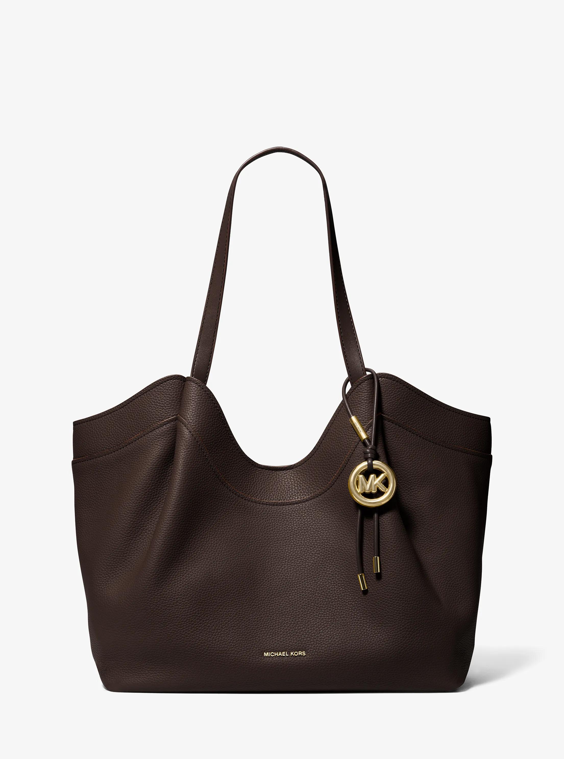 Bolso tote Nolita grande de piel granulada in CHOCOLATE | Michael Kors