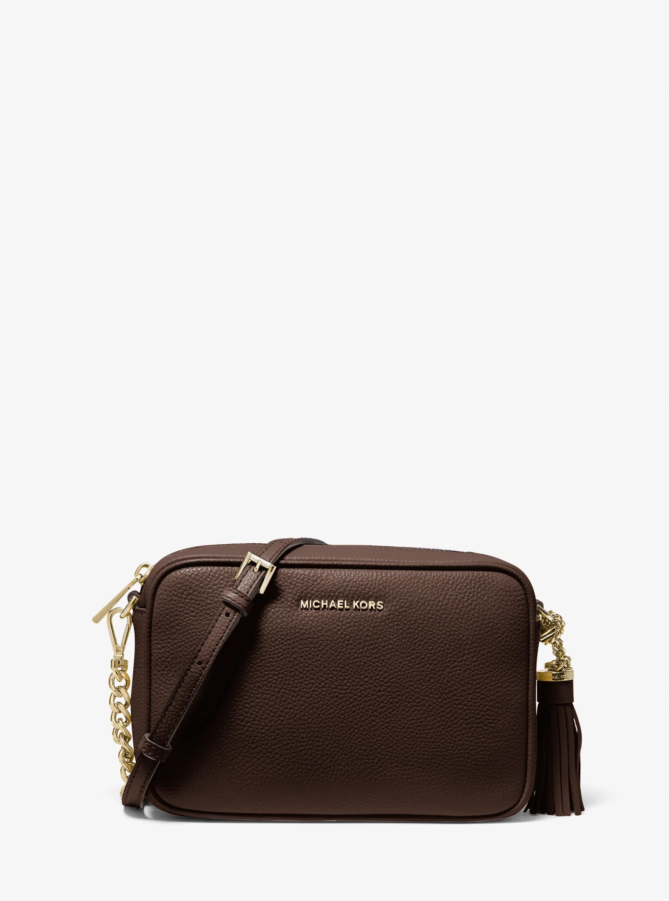 Jet Set Medium Pebbled Leather Crossbody Bag in CHOCOLATE | Michael Kors