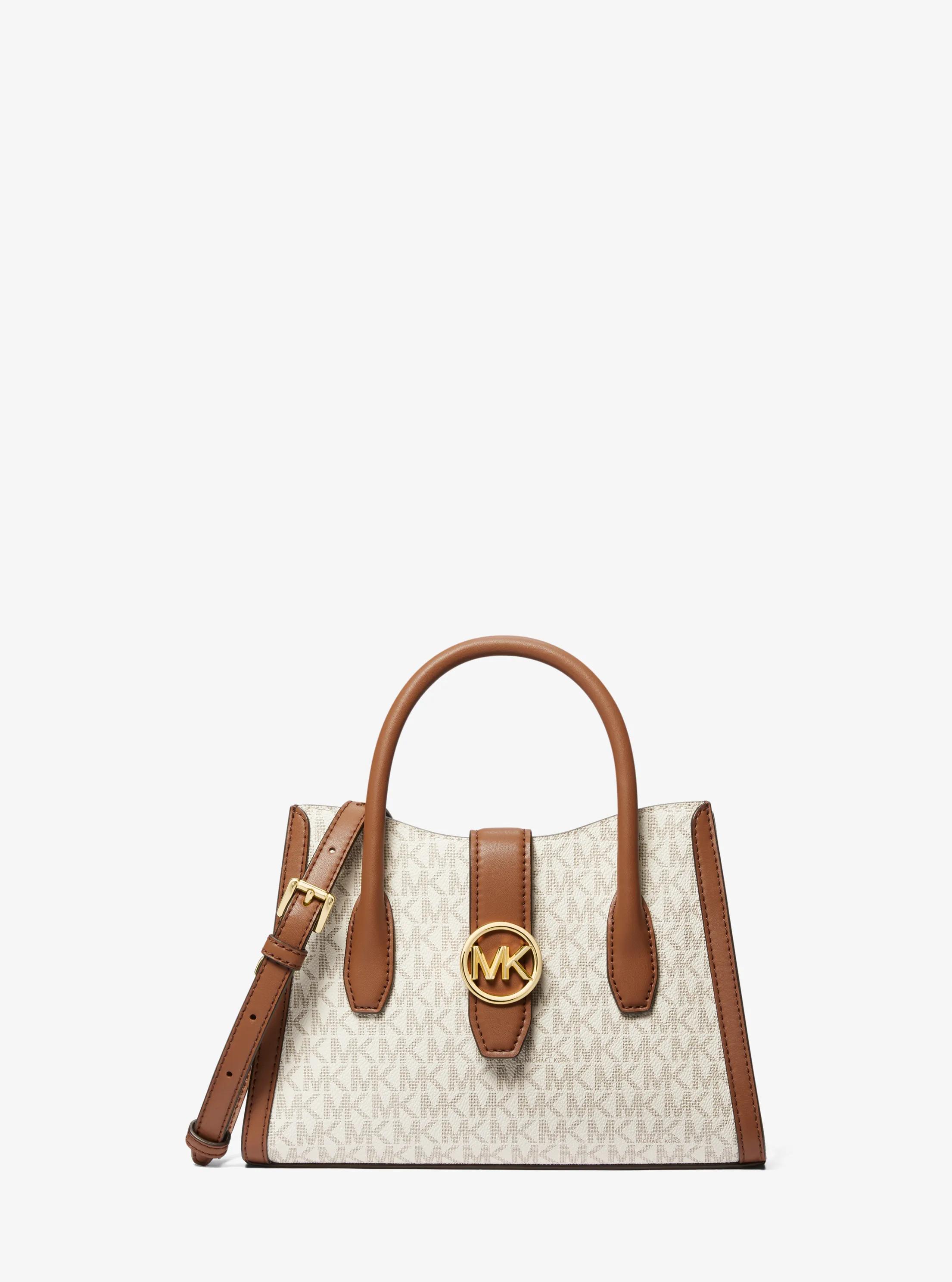 Gabby Small Logo Satchel in VANILLA | Michael Kors