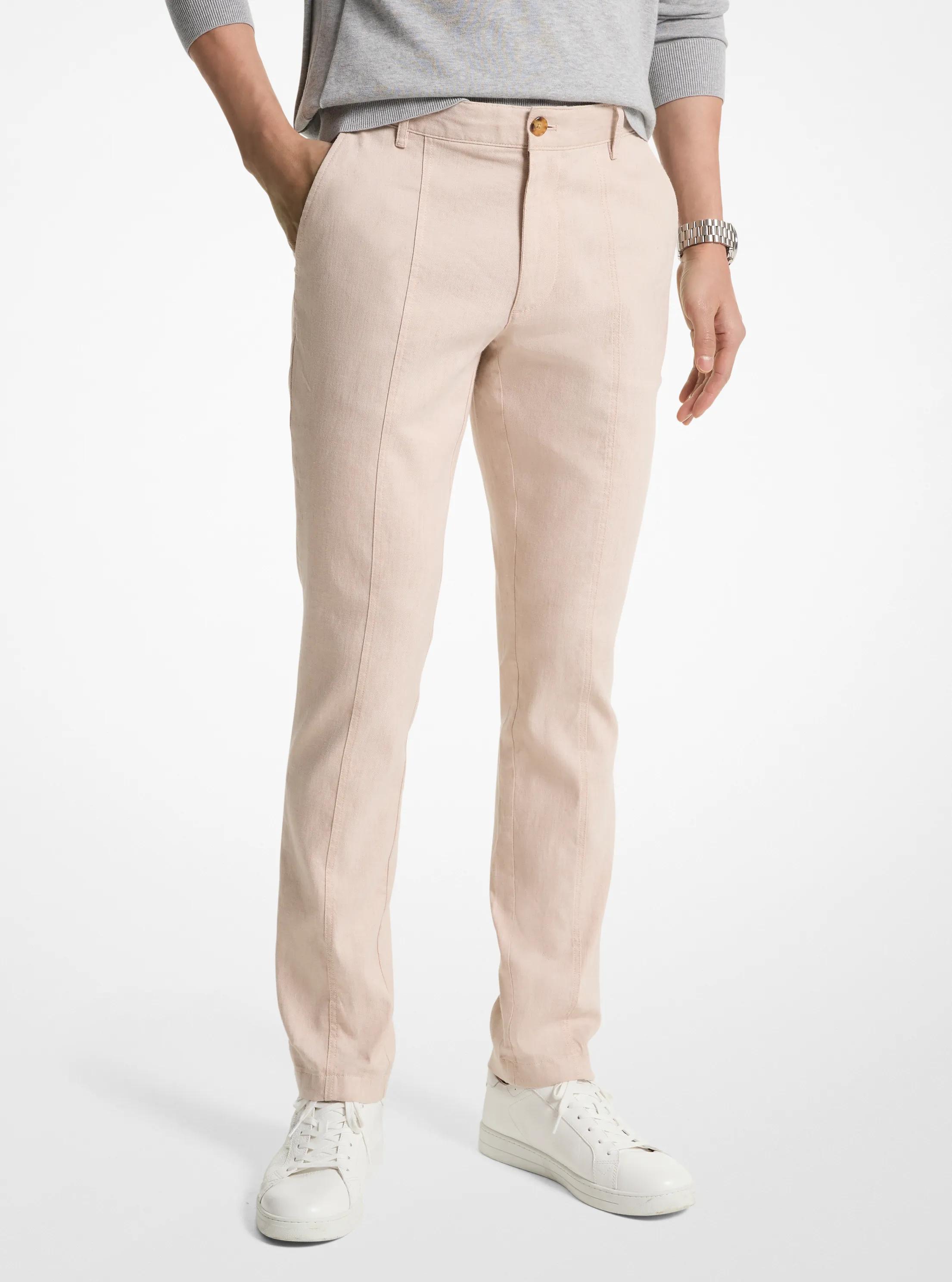 Linen Blend Pants in KHAKI | Michael Kors