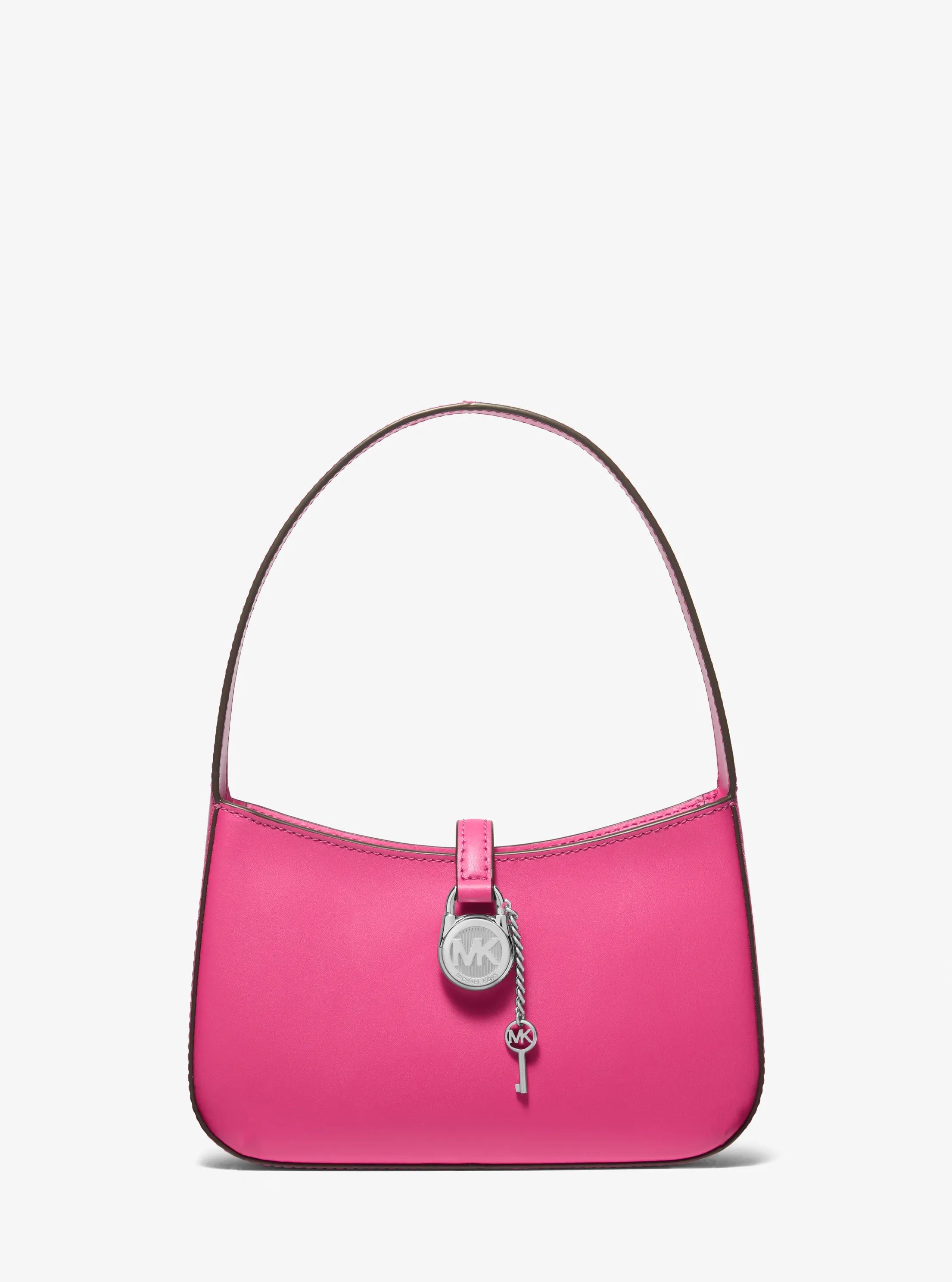 Lyra Small Leather Pochette in DRAGONFRUIT | Michael Kors
