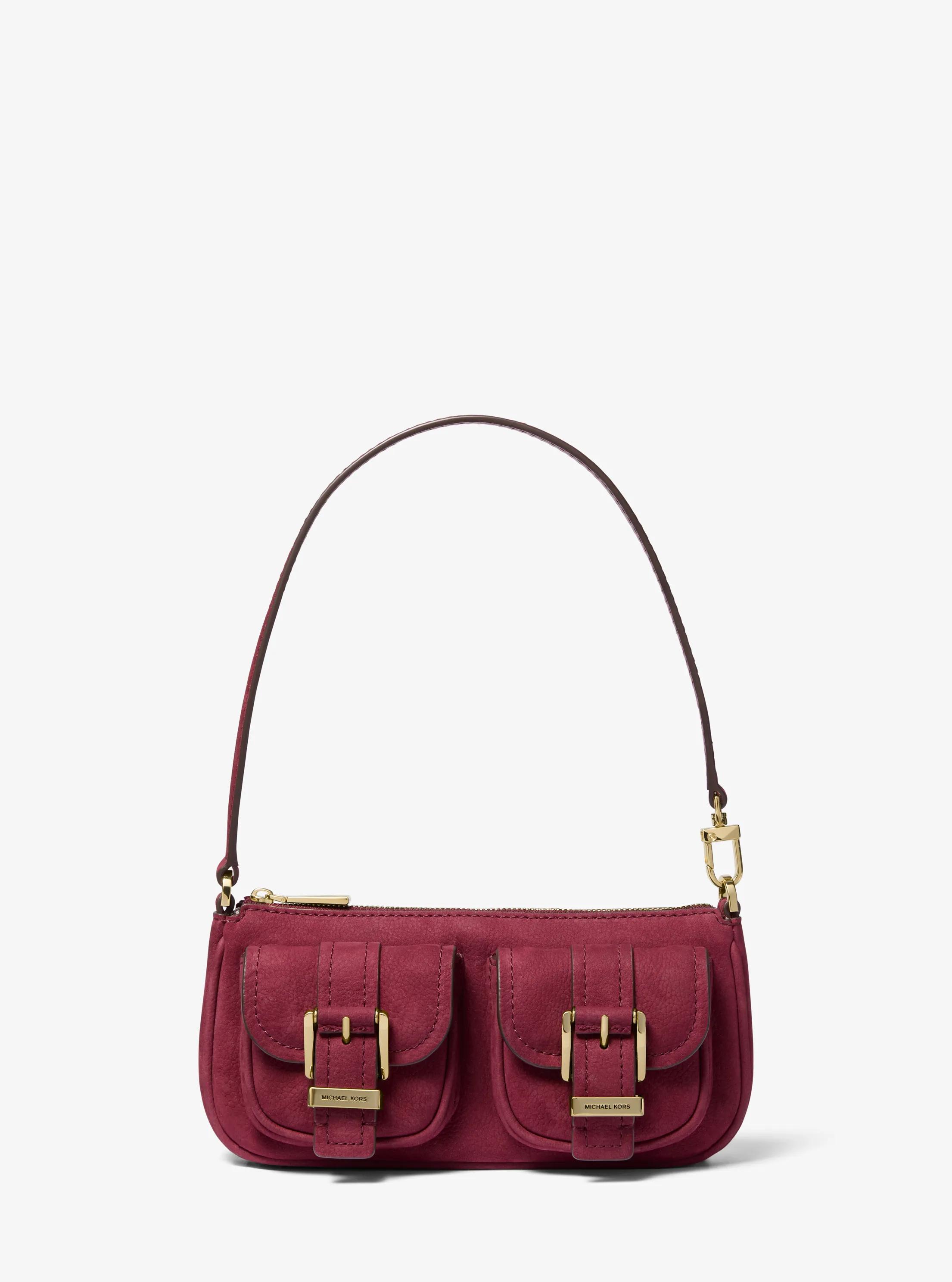 Bolso pochette Zoe peque&ntilde;o de gamuza convertible in MORA | Michael Kors