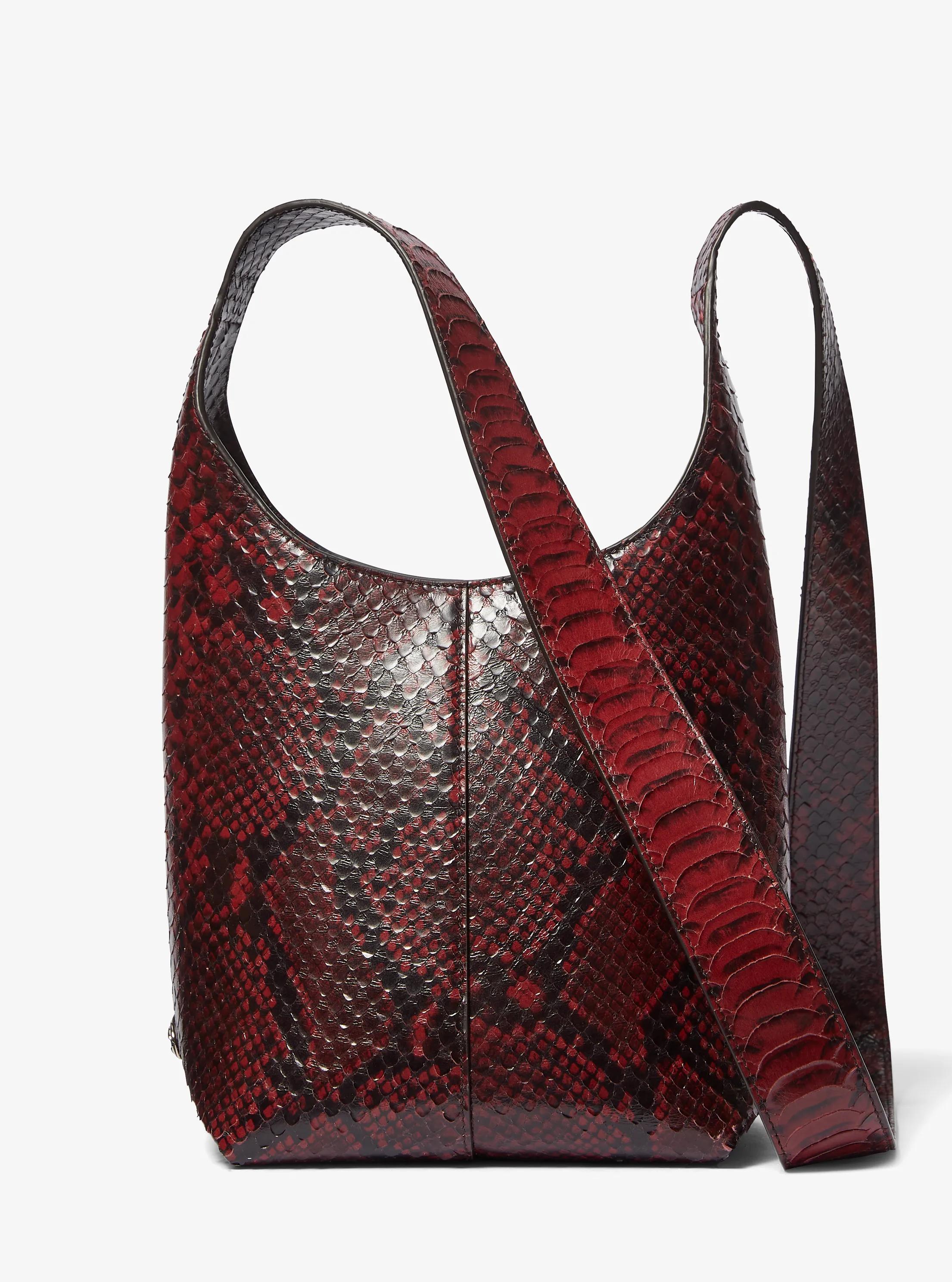 Bolso hobo Dede mini de piel en relieve con motivo de pit&oacute;n
