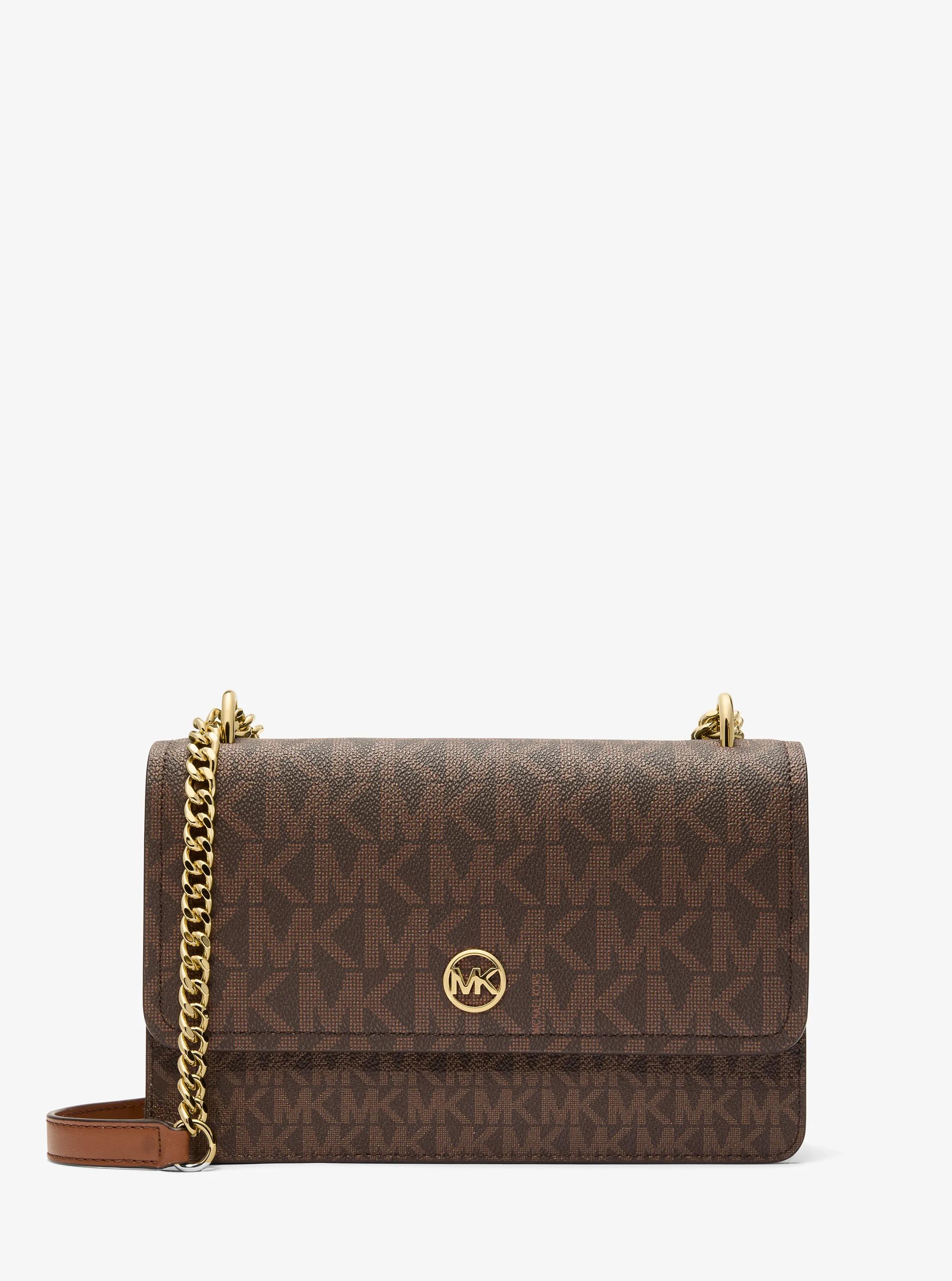 MK Schoudertas Abbott met kenmerkend logo, middelgroot - Bruin - Michael Kors