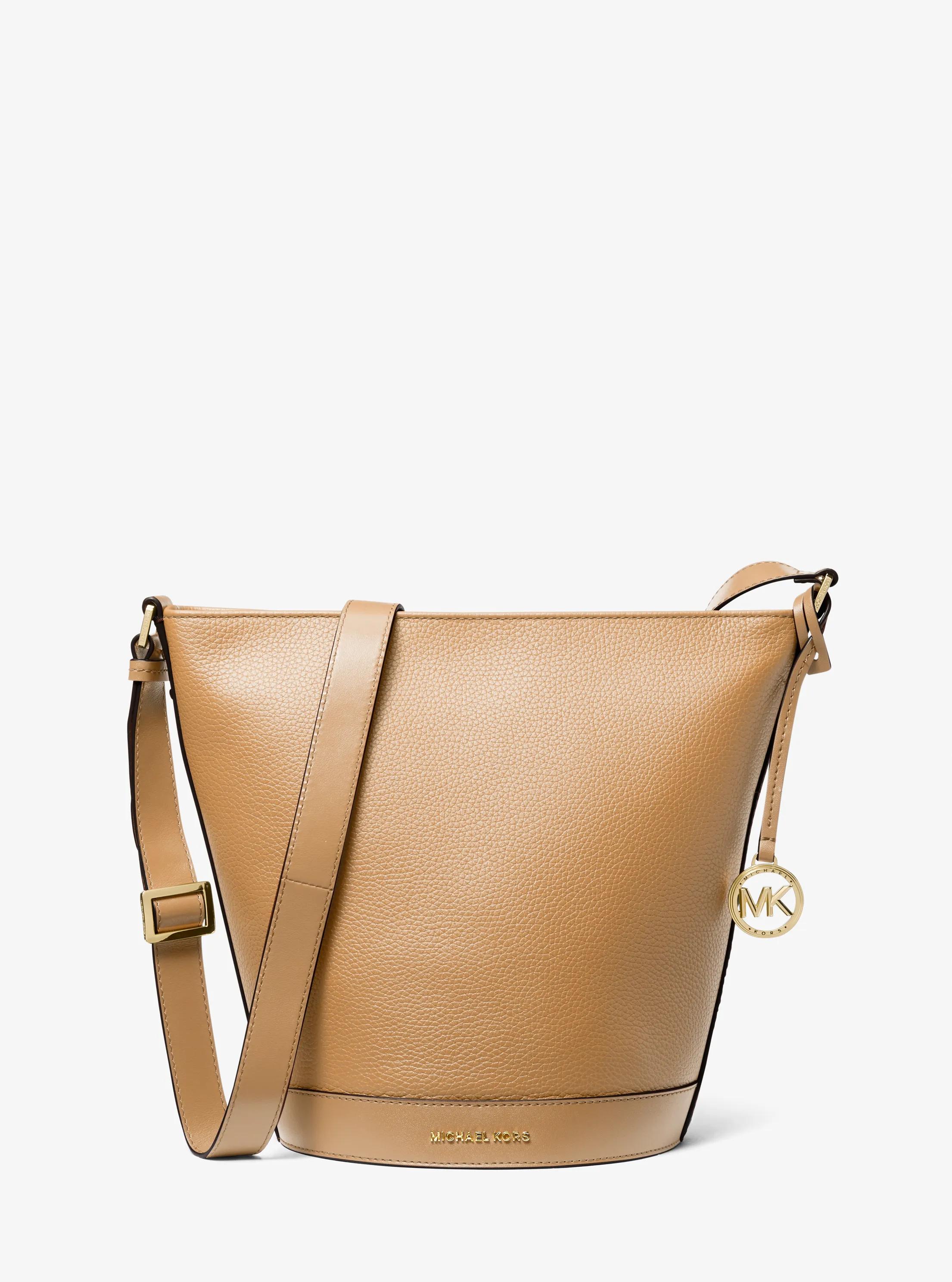 Townsend Medium Pebbled Leather Messenger Bag in CAMEL | Michael Kors