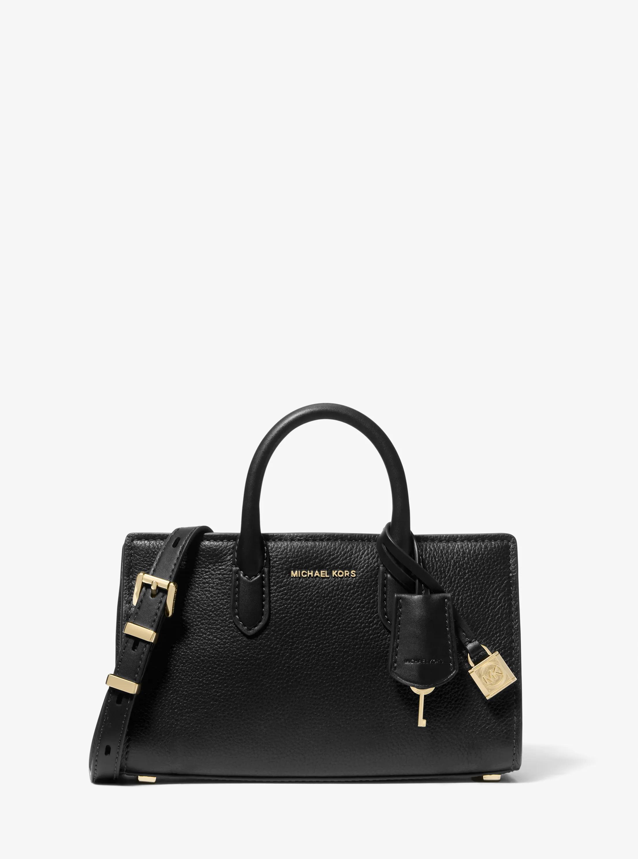 Scarlett Extra-Small Leather Crossbody Bag in BLACK | Michael Kors