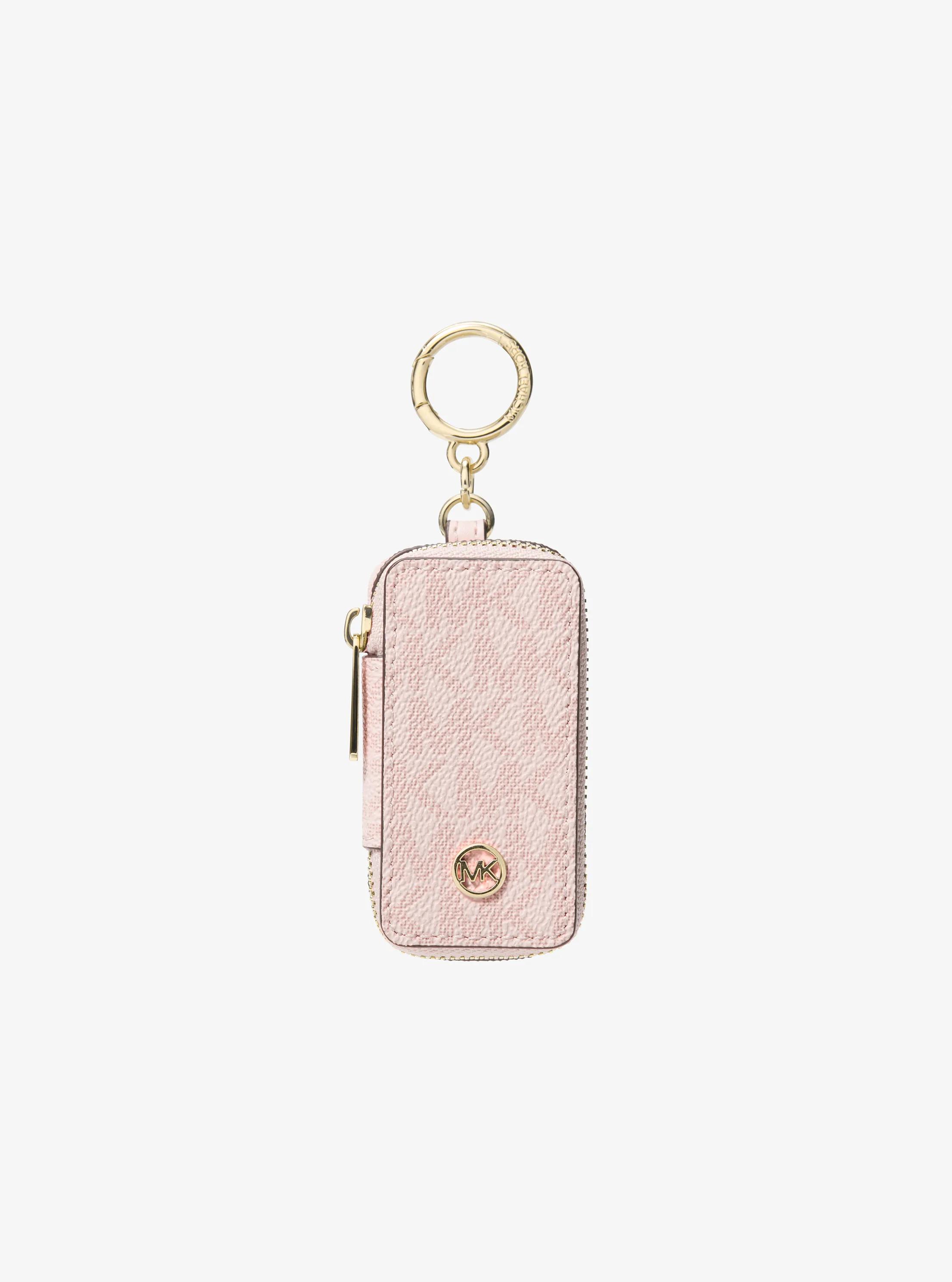 Jet Set Travel Signature Logo Bag Charm in POWDER BLUSH | Michael Kors