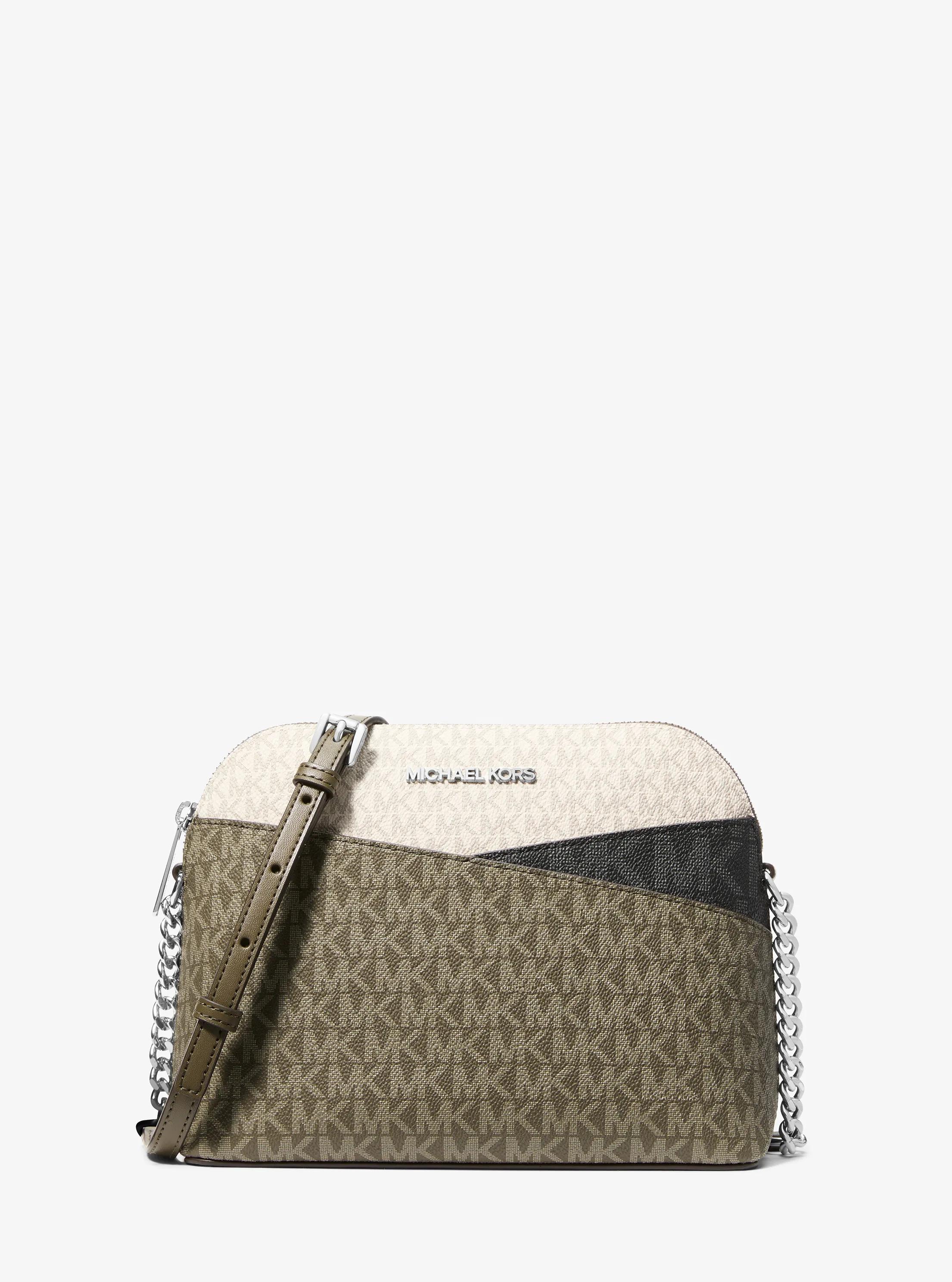 Jet Set Travel Color-Block Signature Logo Crossbody Bag in OLIVE COMBO | Michael Kors