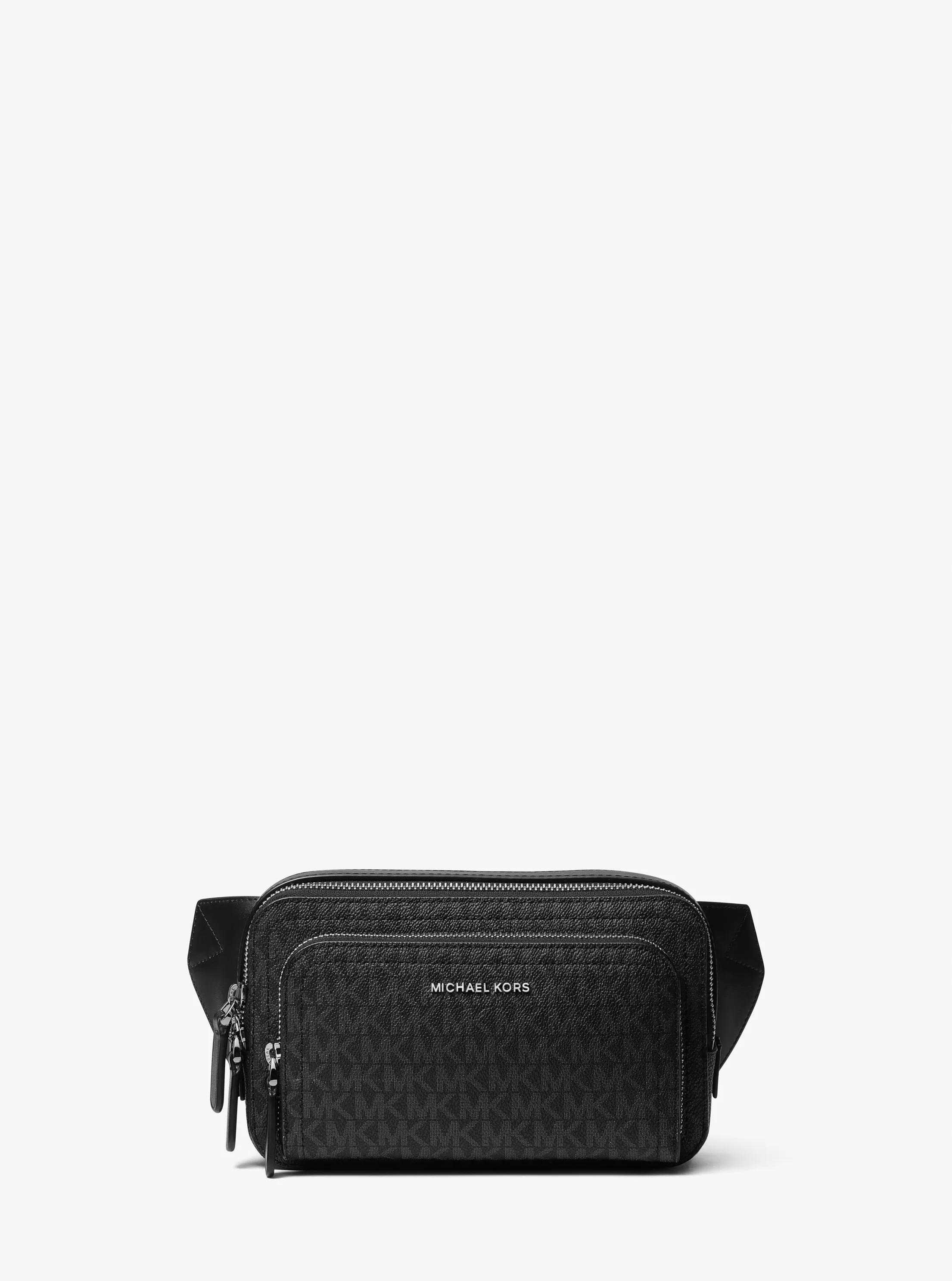 Ri&ntilde;onera bandolera Hudson peque&ntilde;a con logotipos in NEGRO | Michael Kors
