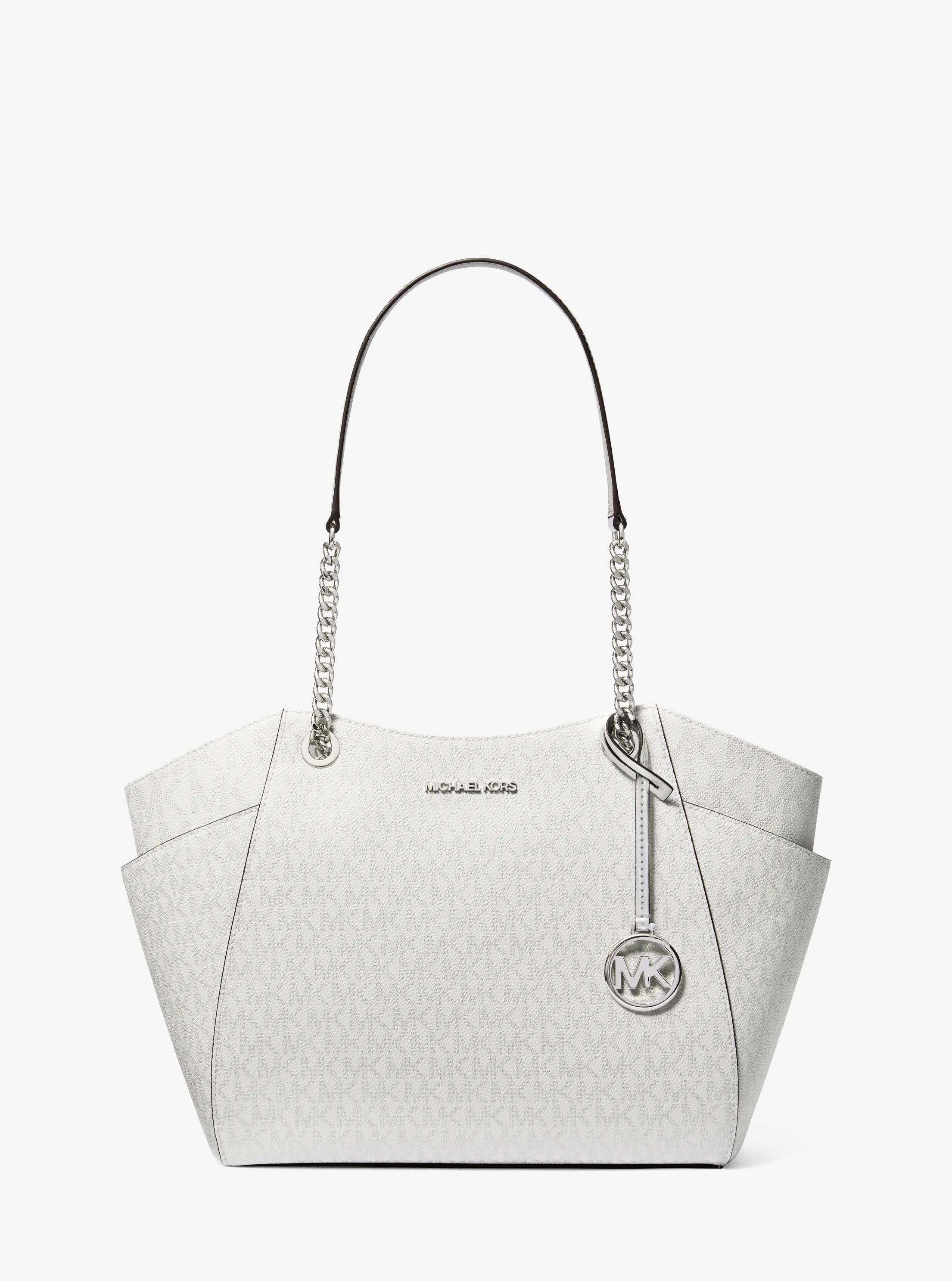 Jet Set Large Logo Shoulder Bag in SILVER - Sale | Michael Kors [US]