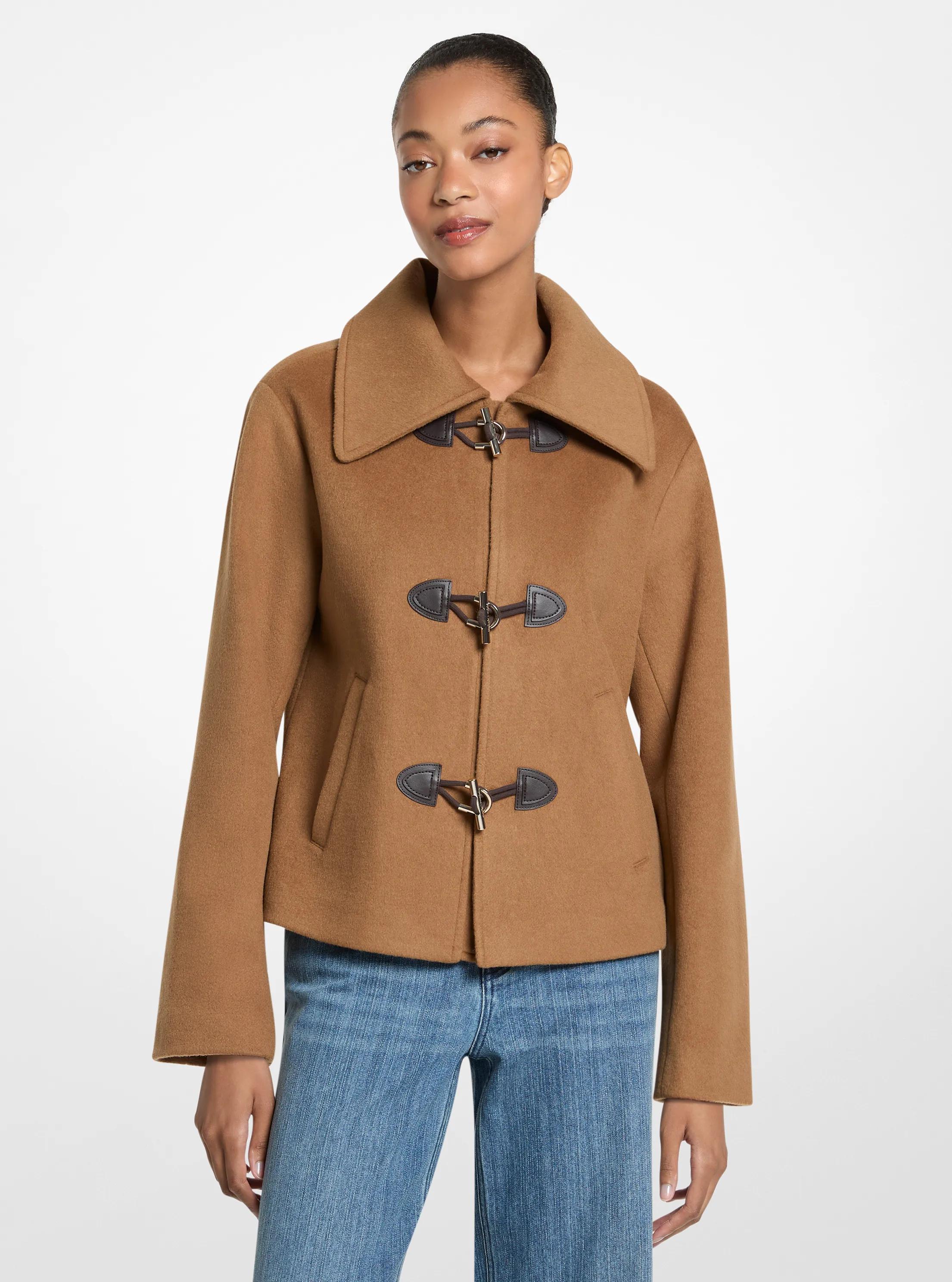 Wool Blend Toggle Jacket in DARK CAMEL | Michael Kors