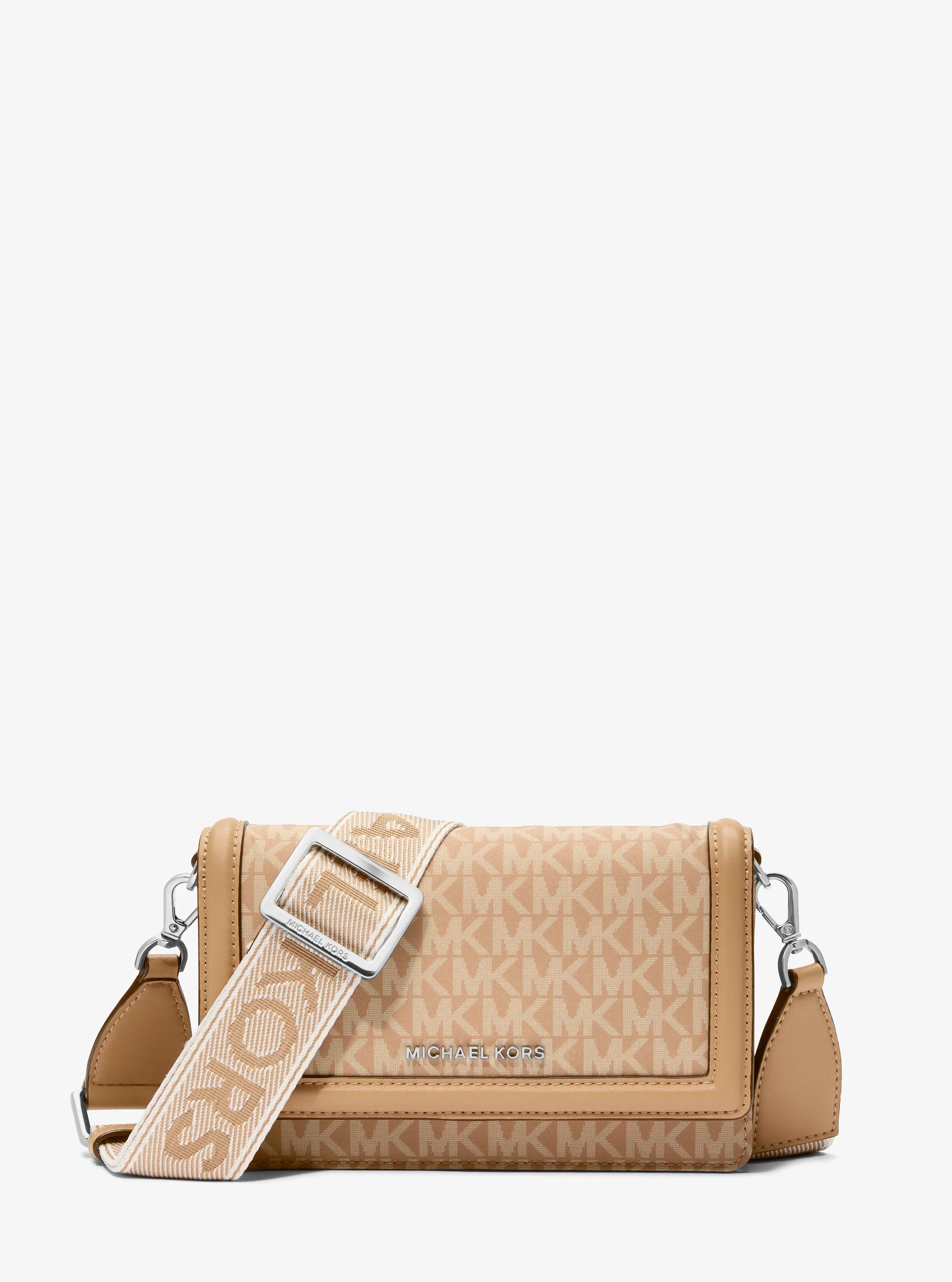 砂金 Michael Kors Jet Set Small Signature Logo Print Woven Smartphone
