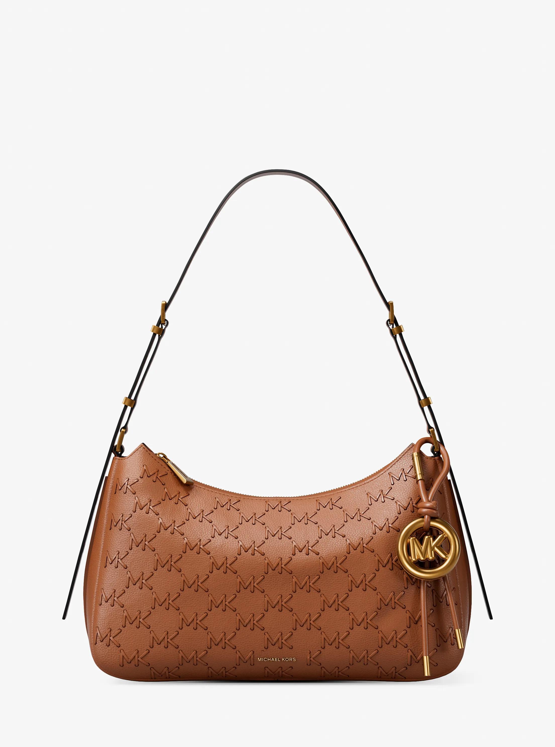 Sac port&eacute; &eacute;paule Nolita de taille moyenne en cuir grain&eacute; in VALISE | Michael Kors
