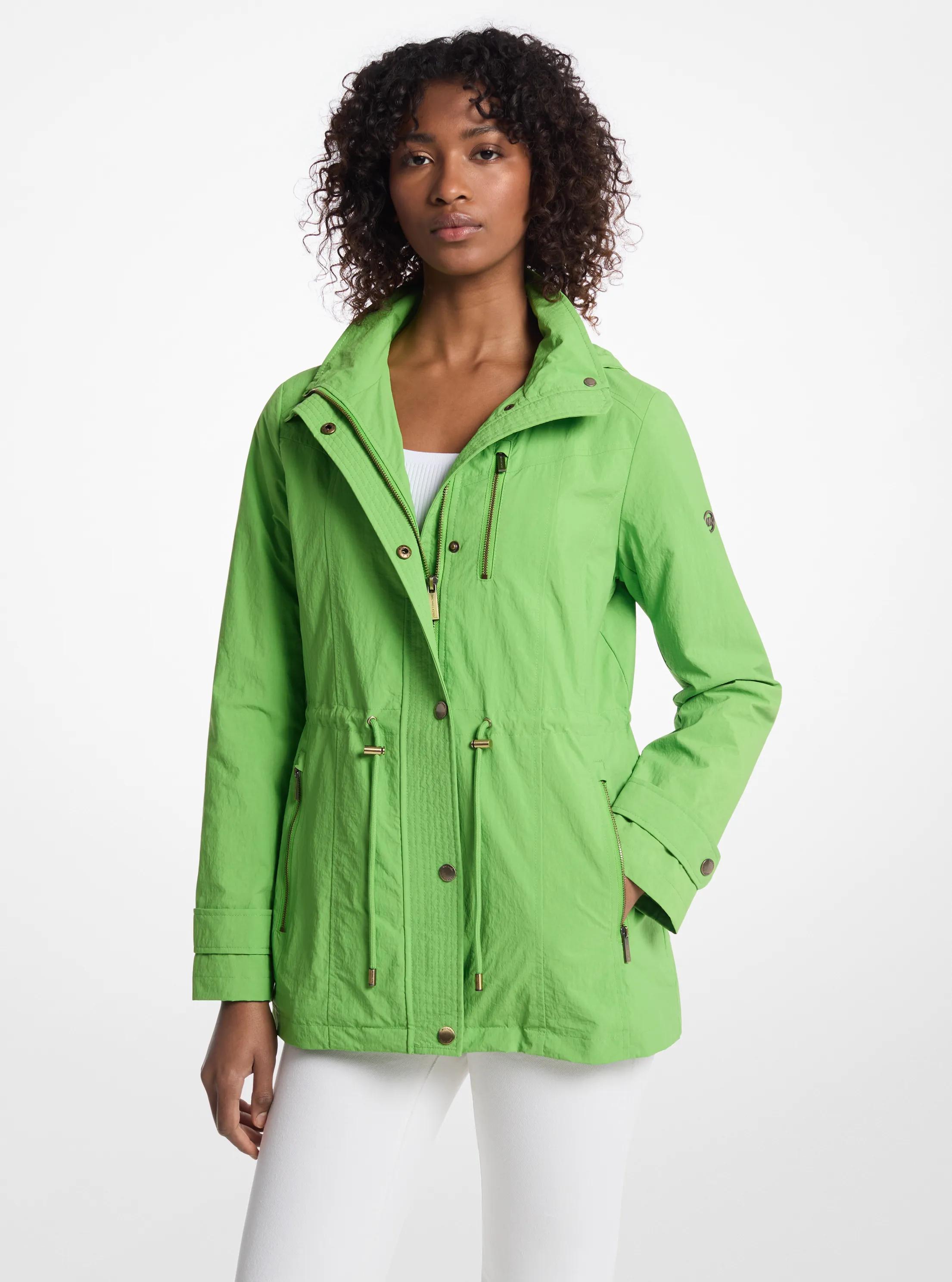 Woven Hooded Anorak in JUNGLE | Michael Kors