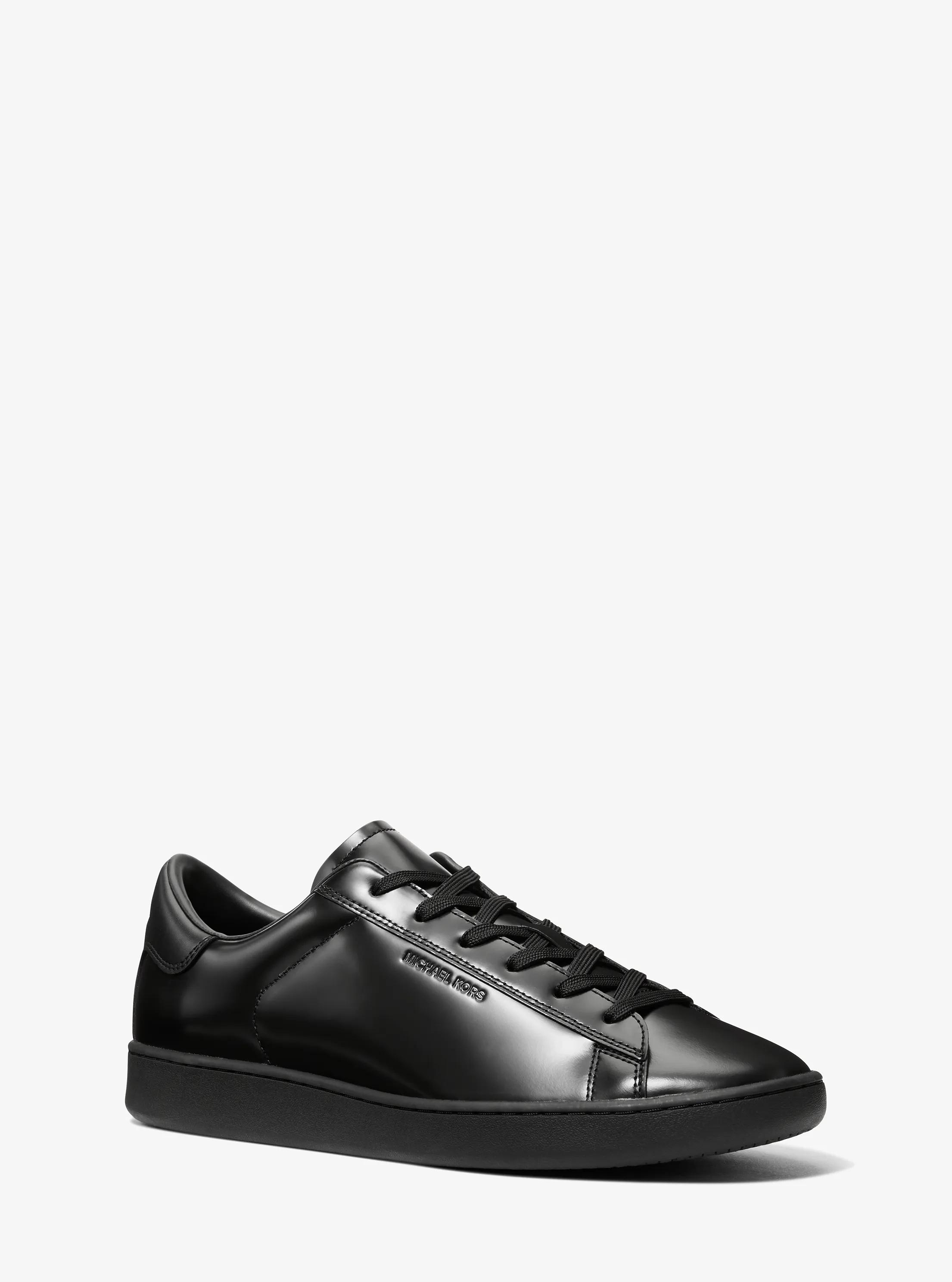 MK Basket Reign en cuir verni - Noir - Michael Kors