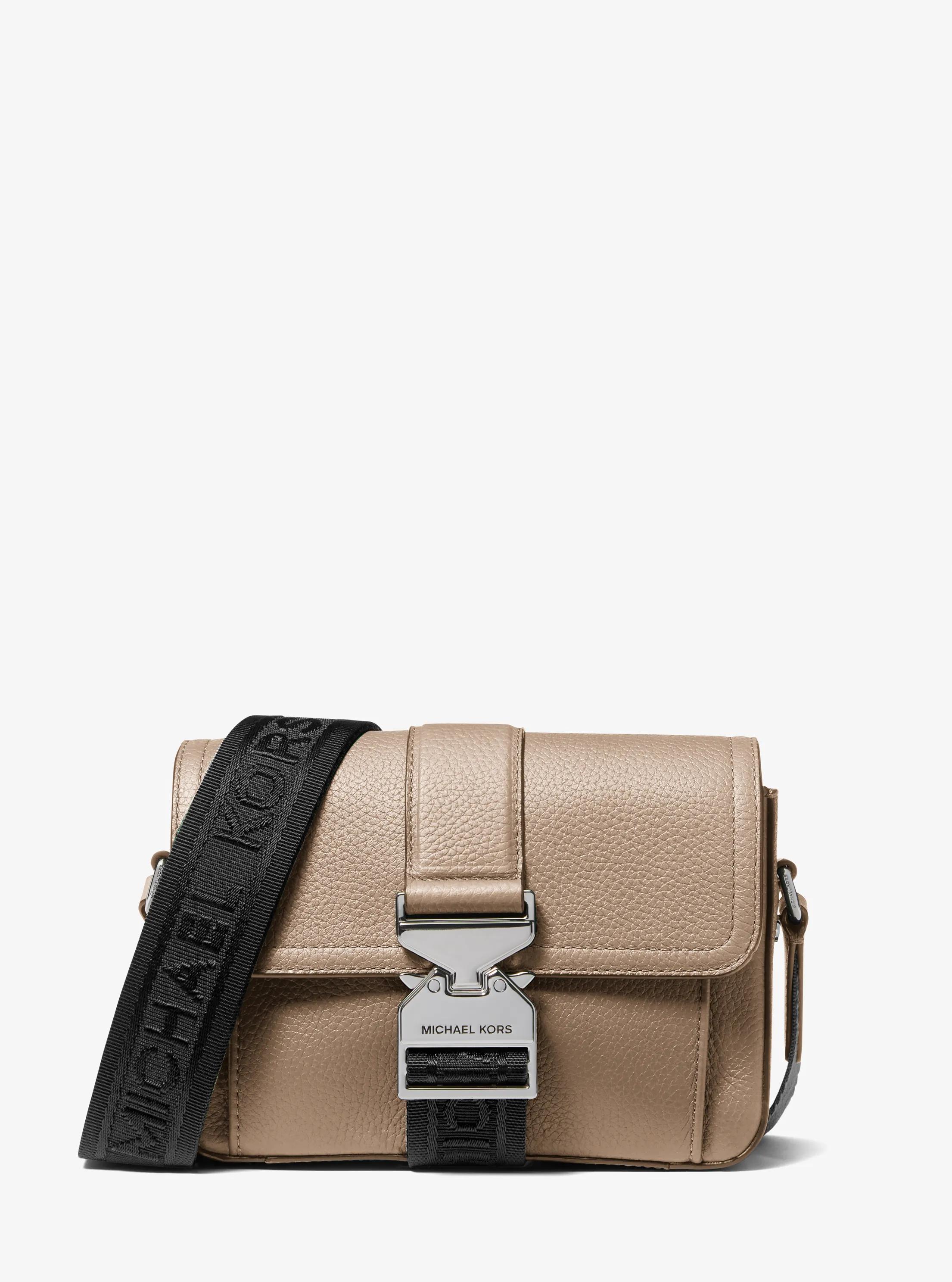 Hudson Pebbled Leather Crossbody Bag in BIRCH | Michael Kors