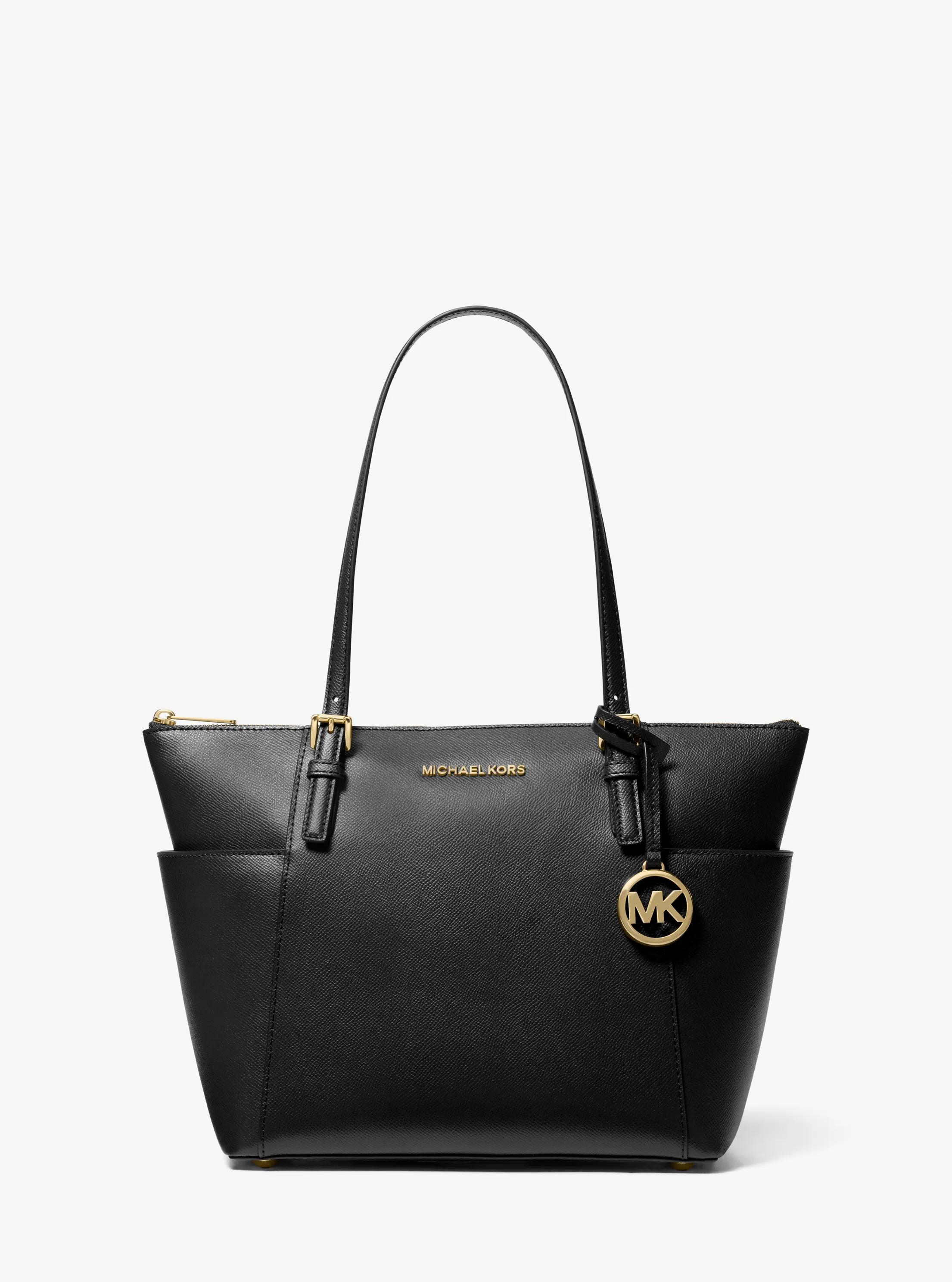 Jet Set Large Crossgrain Leather Top-Zip Tote Bag