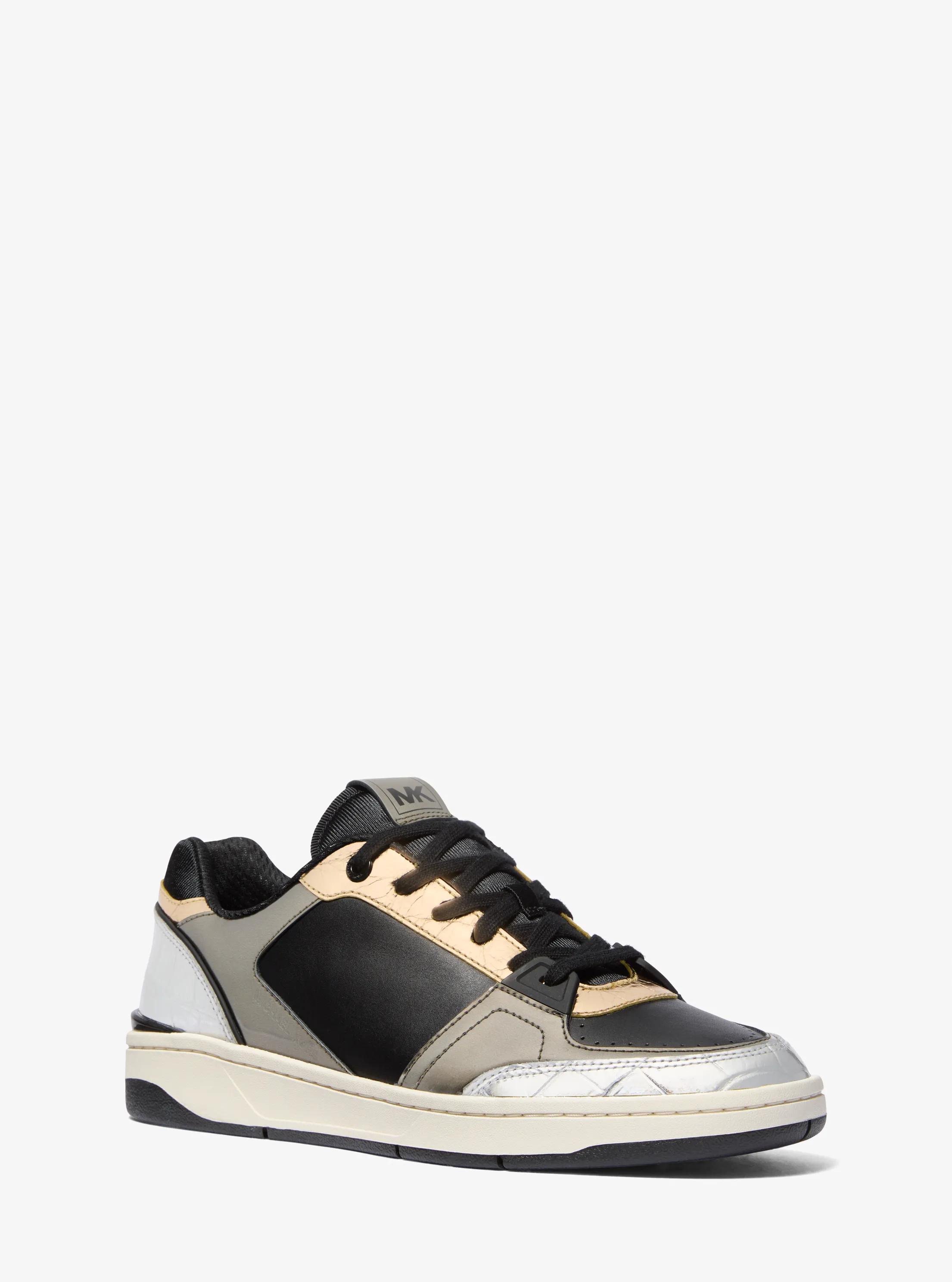 Zapatilla Rebel de piel con bloque de color in NEGRO COMBINADO | Michael Kors