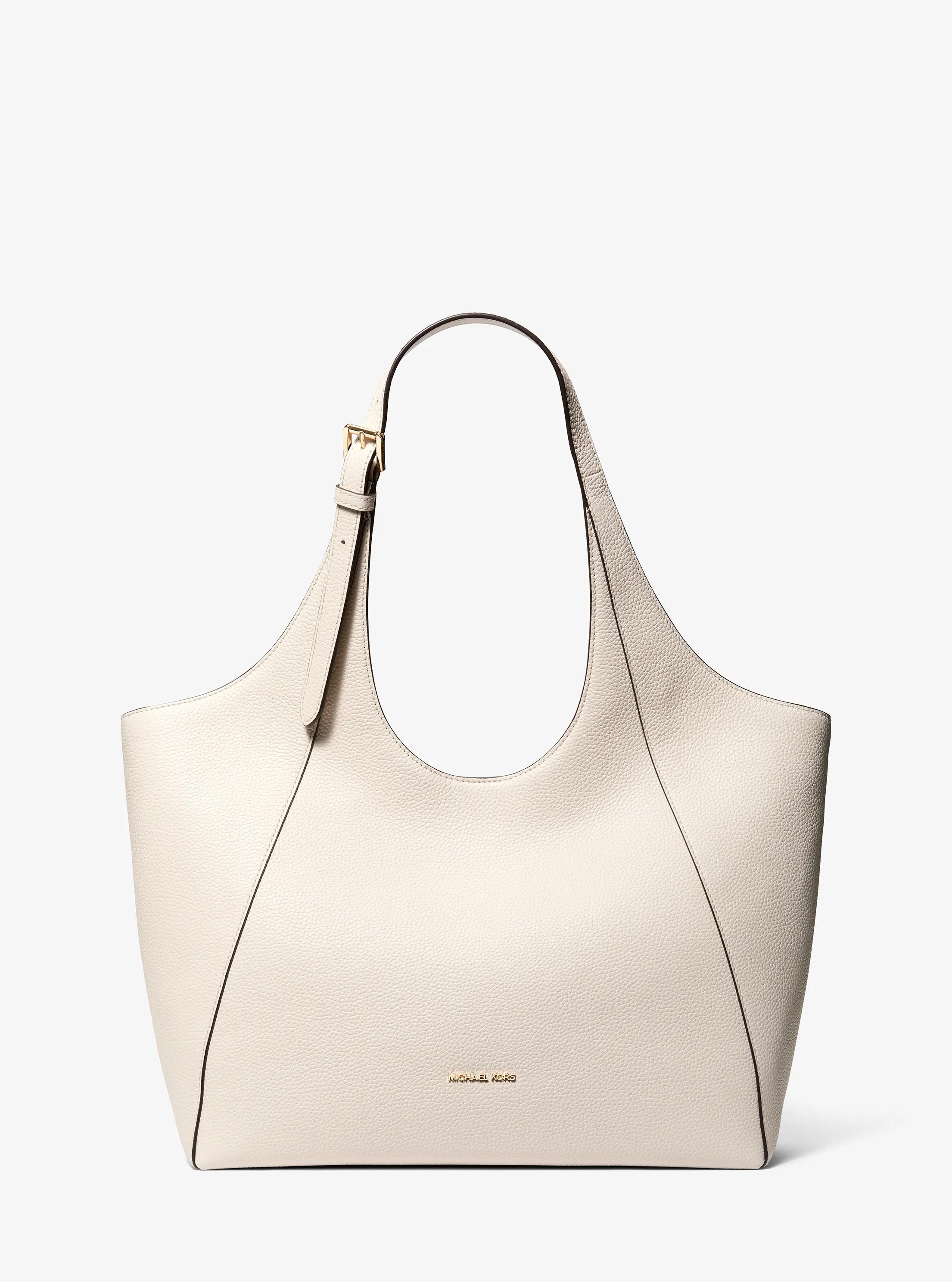 Bolso tote Bernie grande de piel granulada in CREMA CLARO | Michael Kors