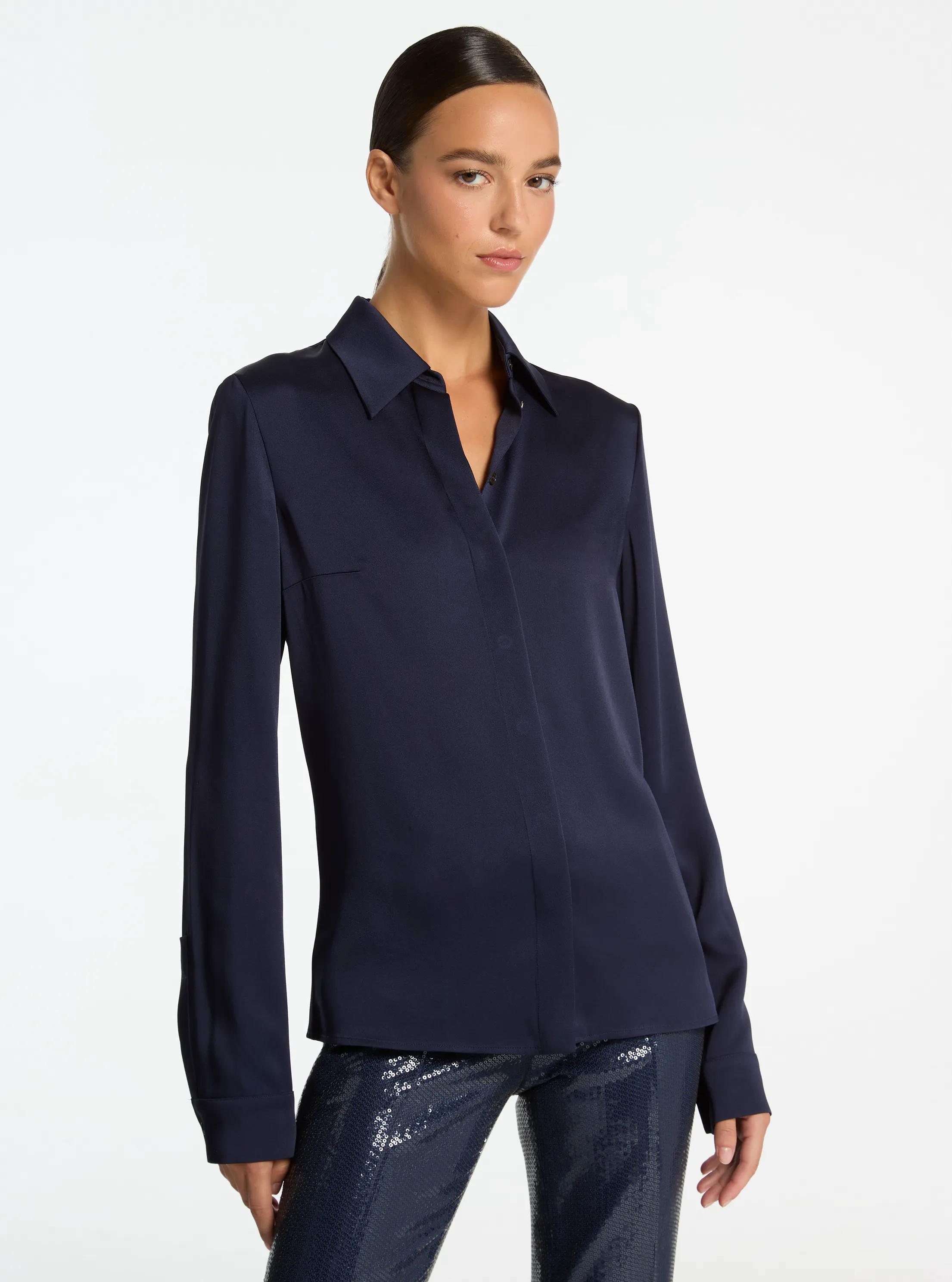 Hansen Charmeuse Shirt in MARITIME | Michael Kors