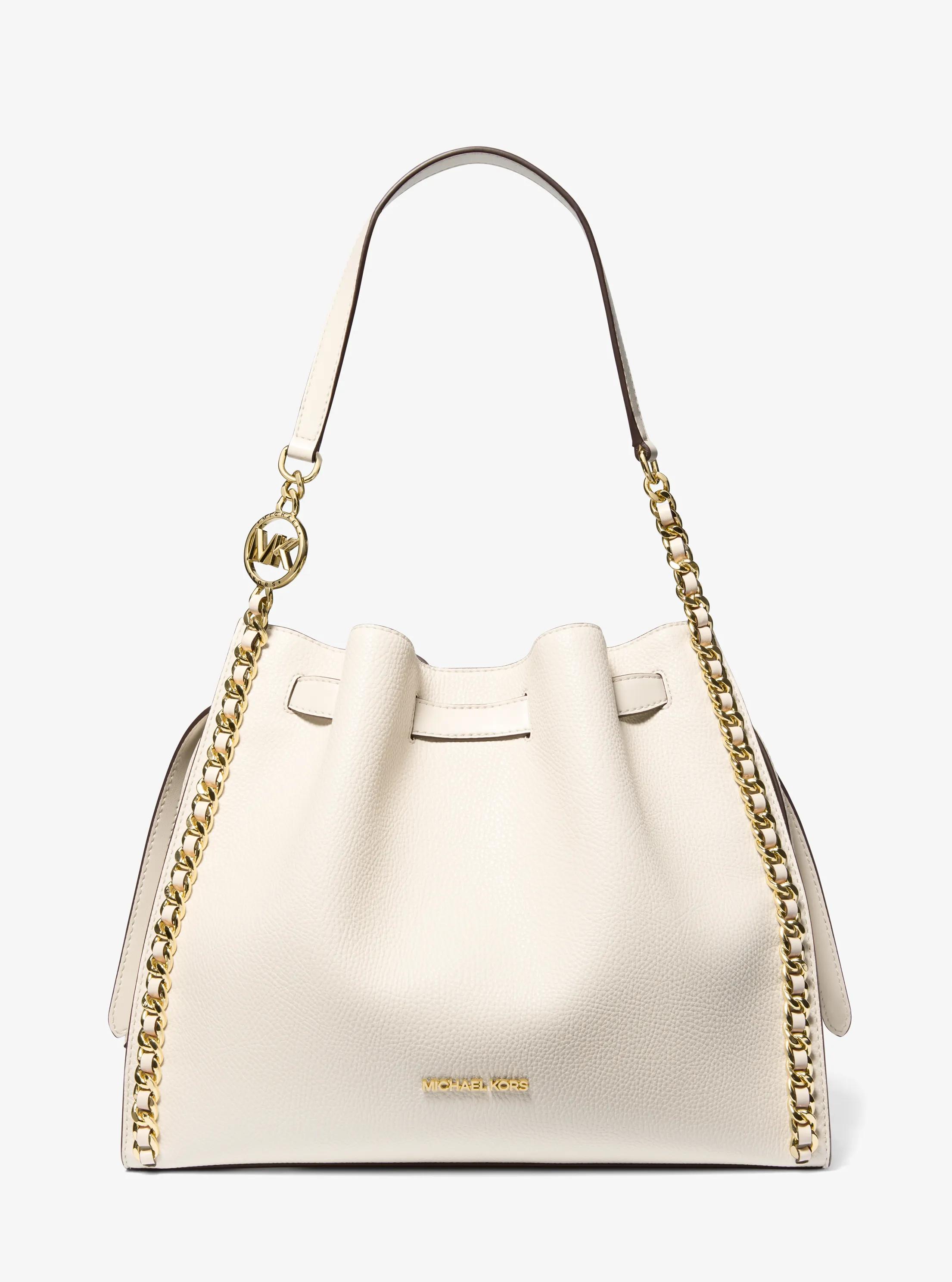 Mina Large Chain Shoulder Bag in LT CREAM | Michael Kors