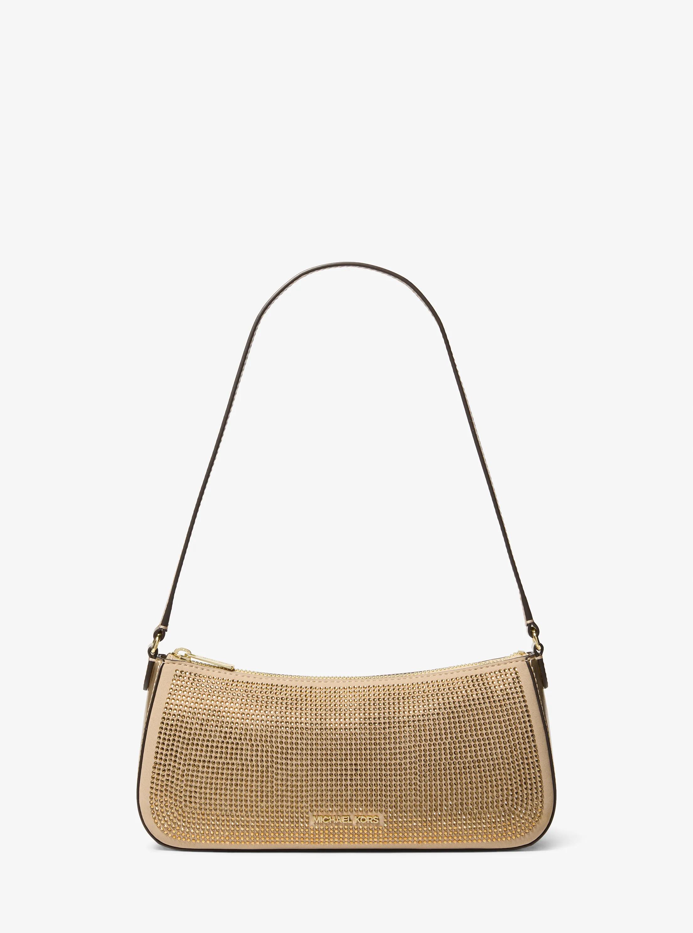 Sammy Small Embellished Pochette in PALE GOLD | Michael Kors