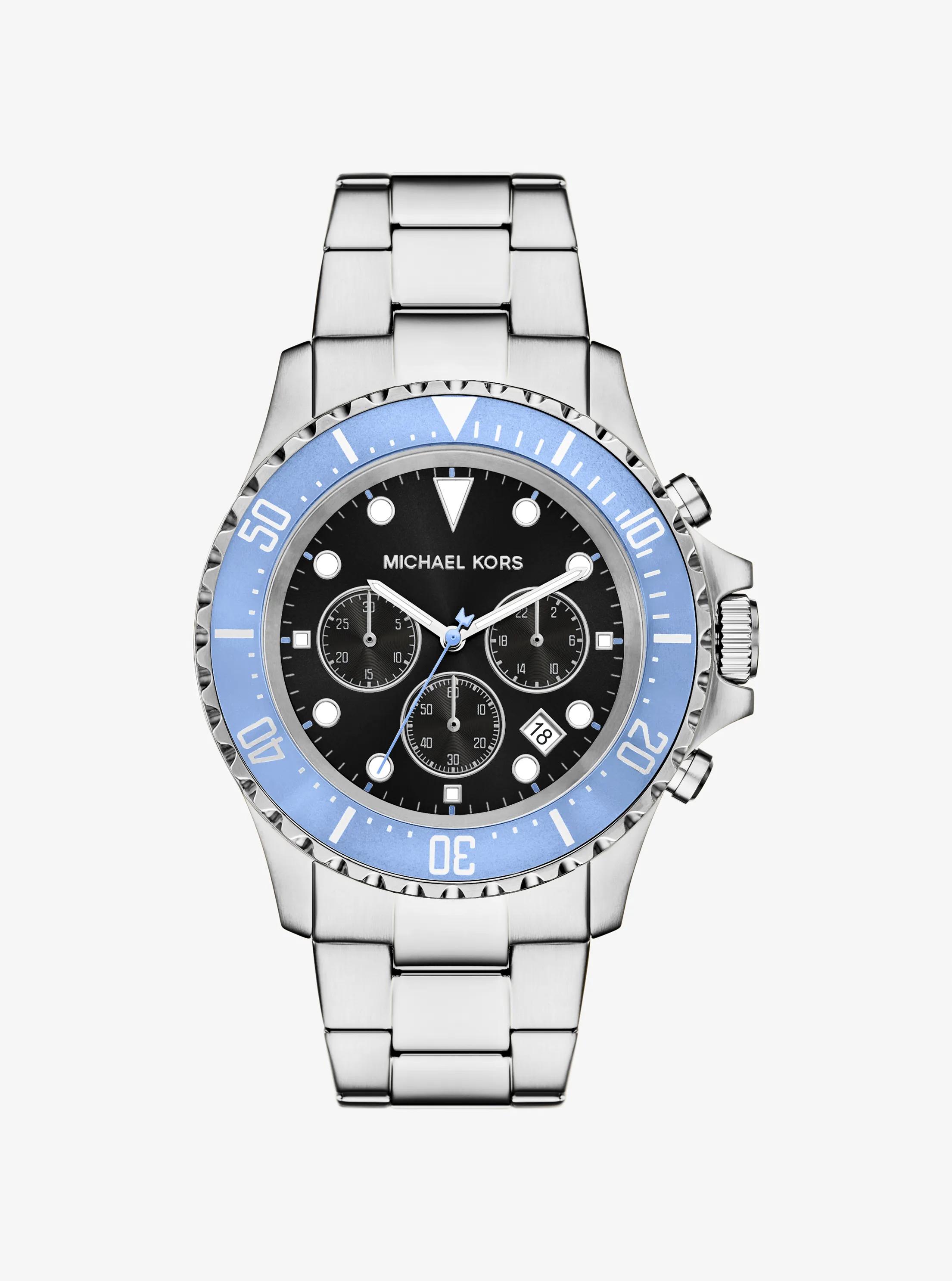 Oversized Everest Silver-Tone Watch in SKY BLUE - Sale | Michael