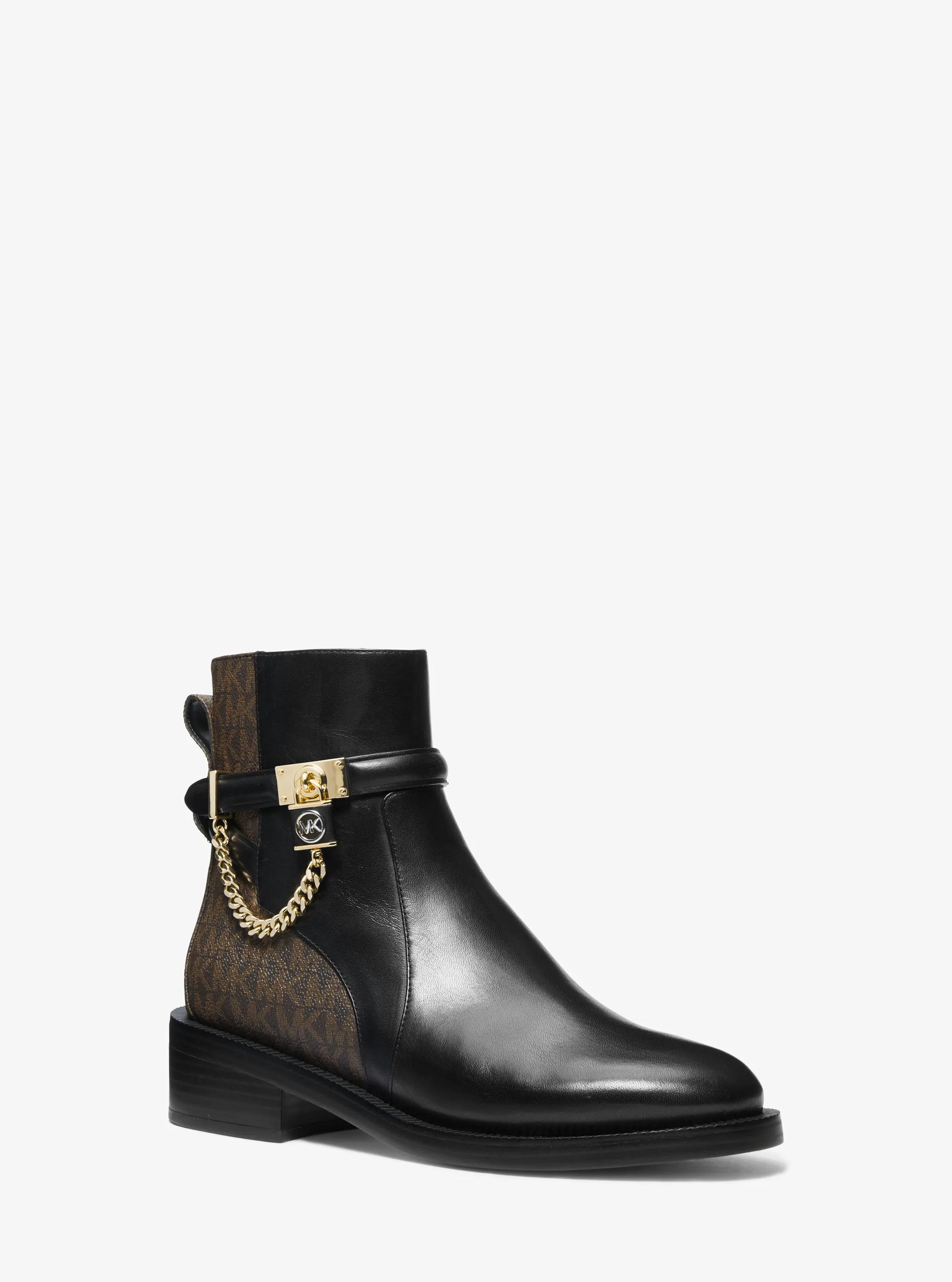 Botines Hamilton de piel con adorno y logotipo
