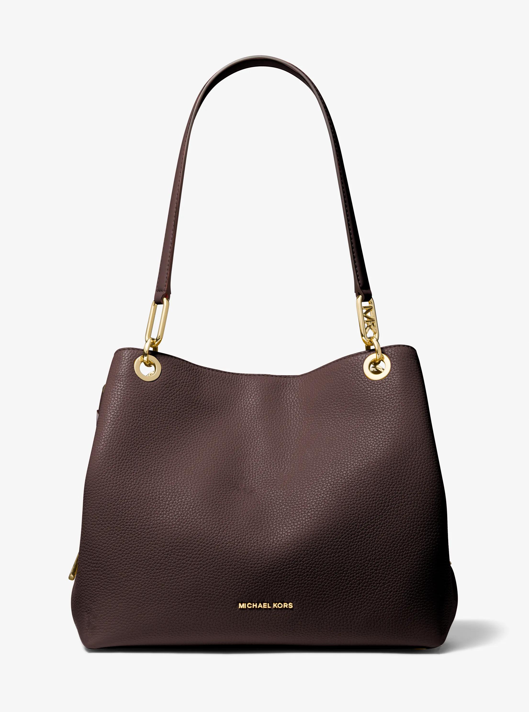 Bolso tote Kensington grande de piel granulada in CHOCOLATE | Michael Kors