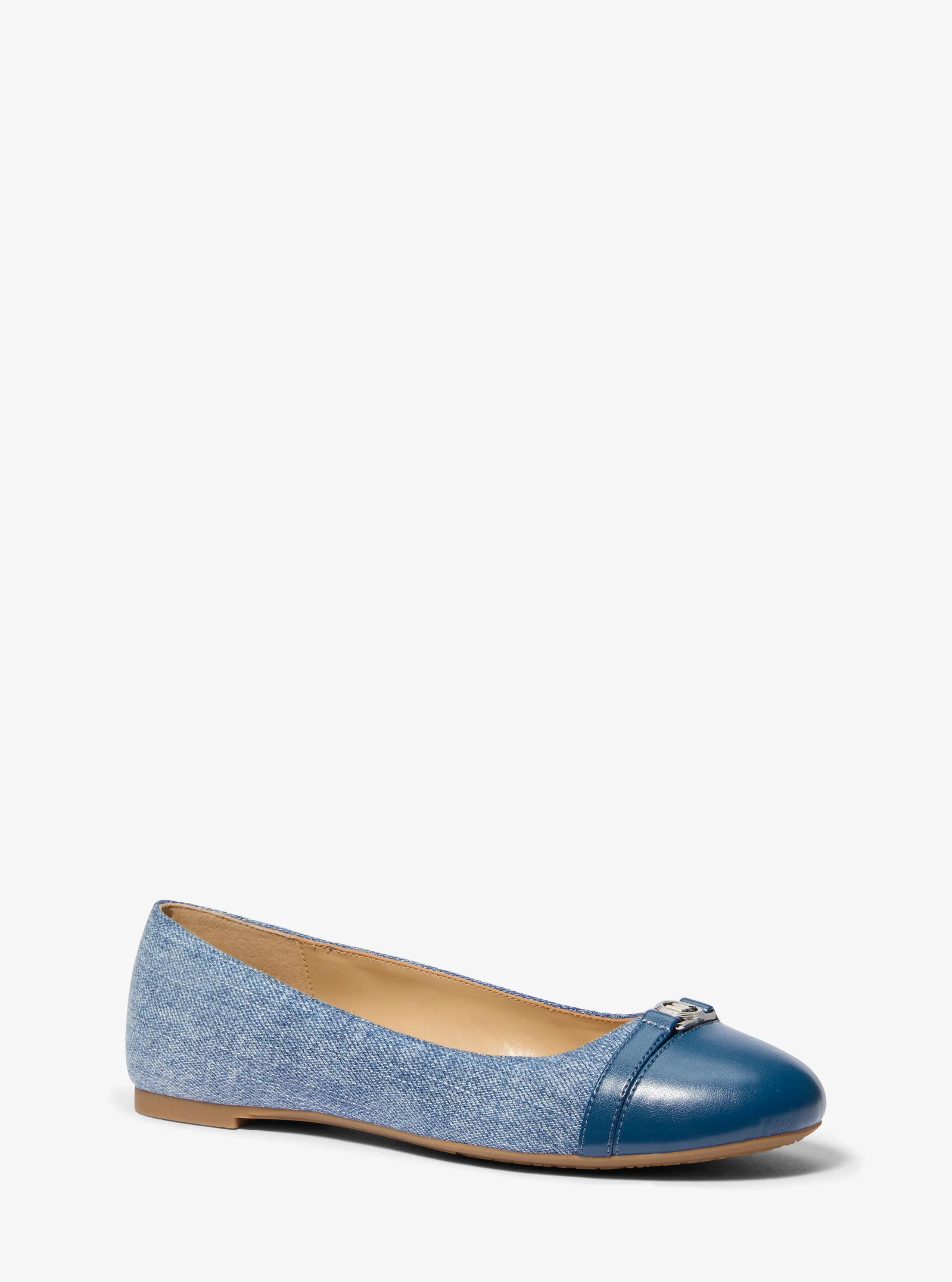 MK Ballerine Mandy en denim - Blanc - Michael Kors