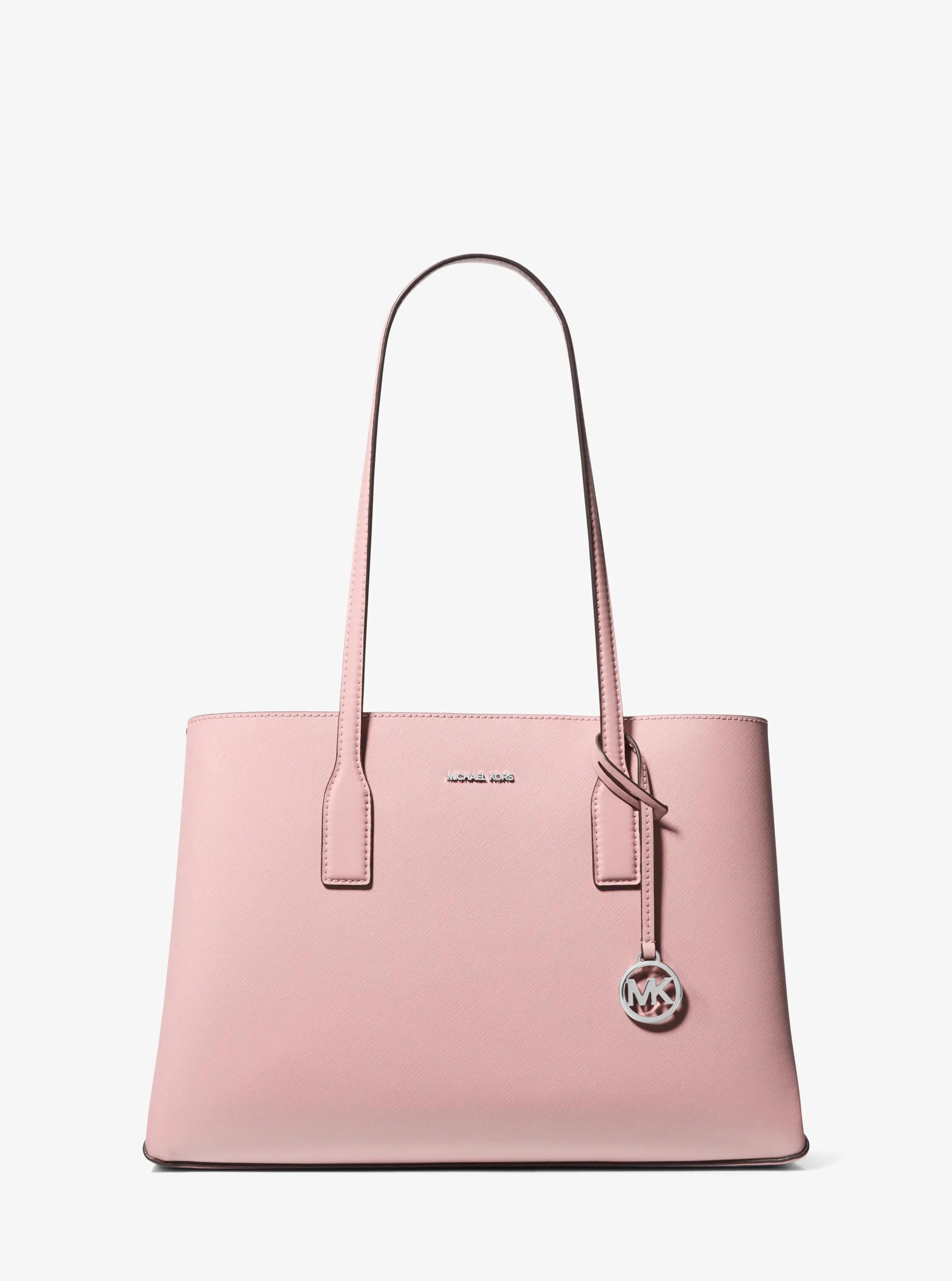 Ruthie Medium Saffiano Leather Tote Bag in SMOKEY ROSE | Michael Kors