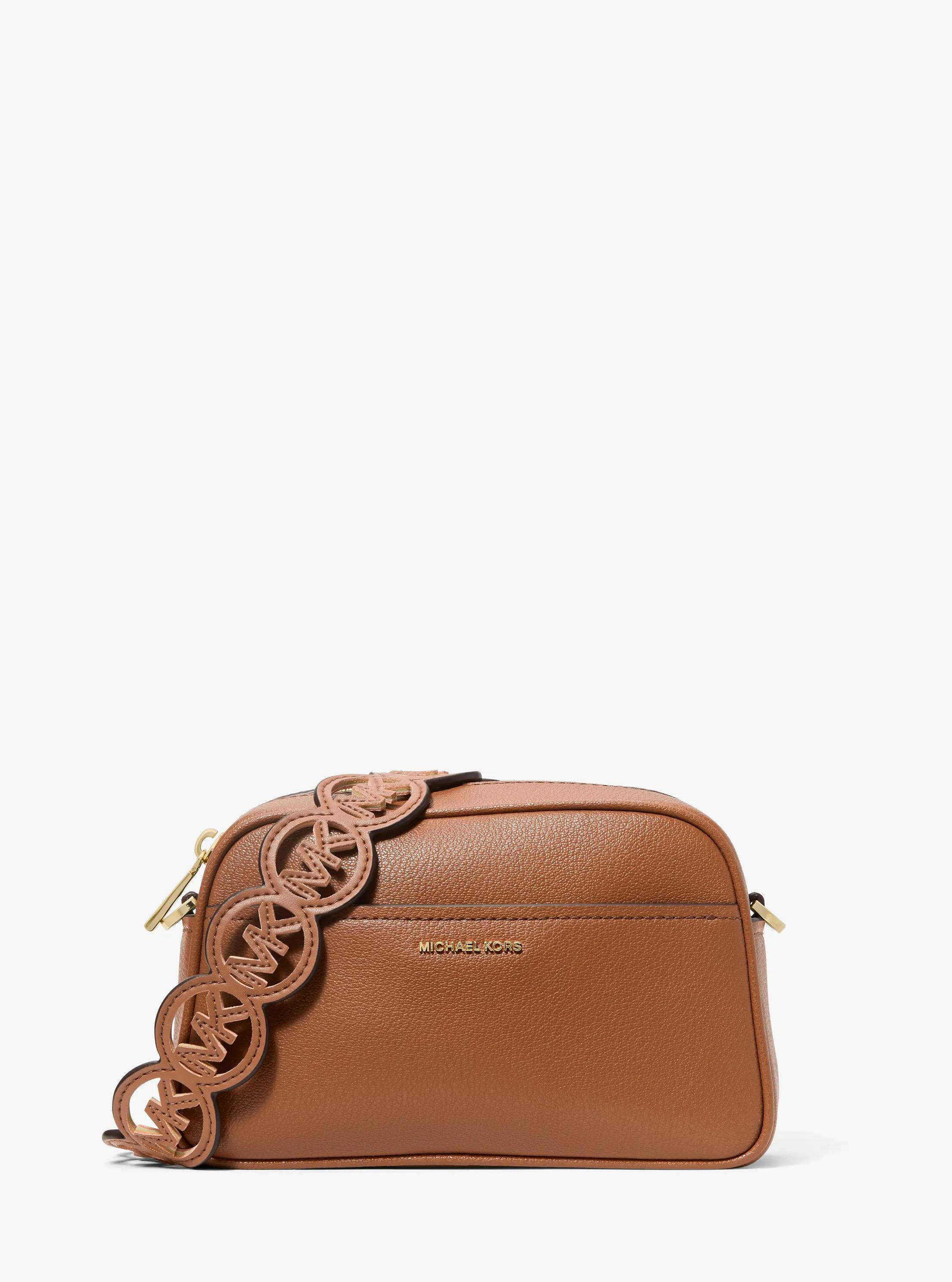 Bandolera para c&aacute;mara Jet Set peque&ntilde;a de piel in LUGGAGE | Michael Kors
