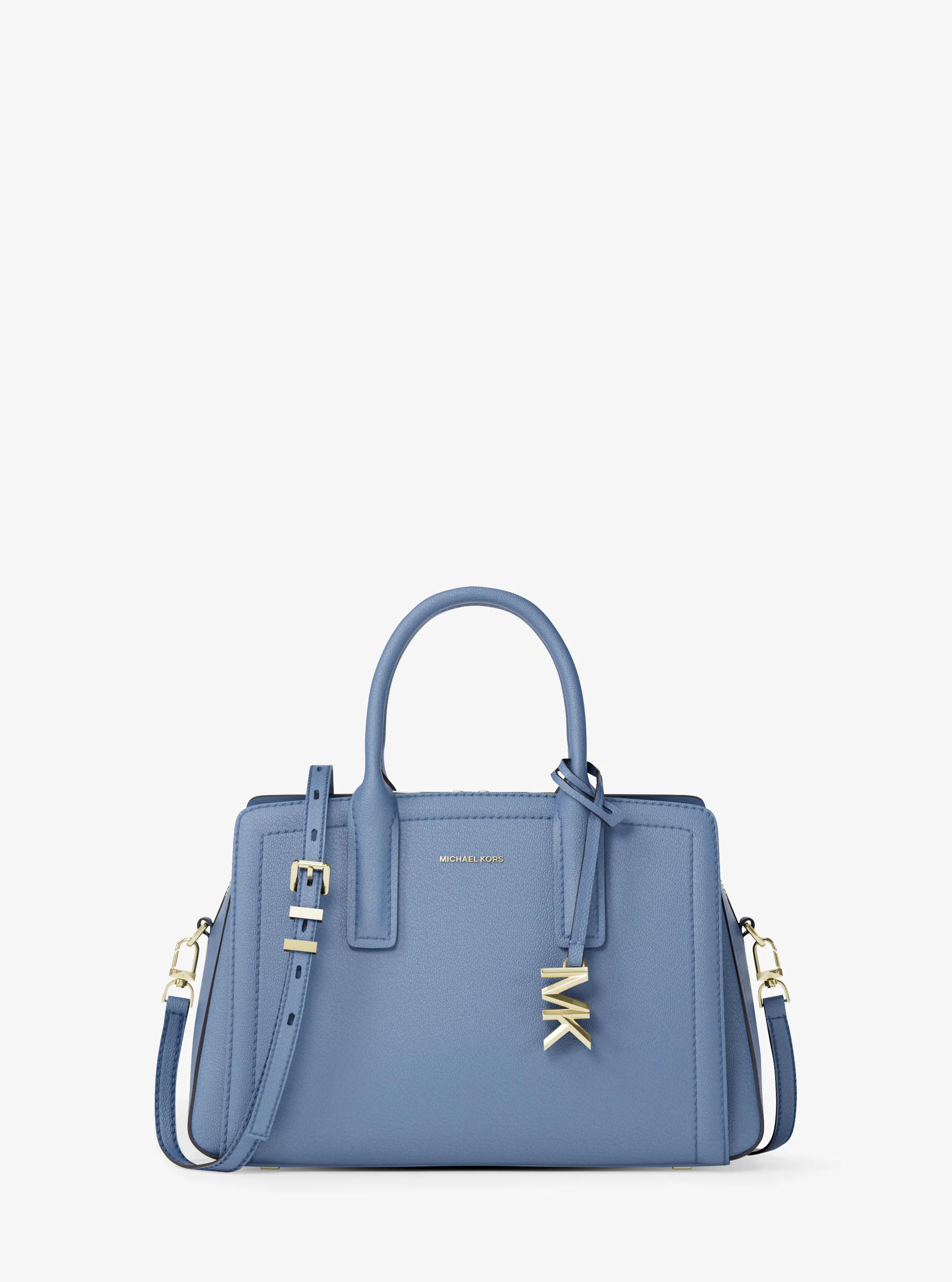 Laila Small Pebbled Leather Satchel in FRENCH BLUE | Michael Kors