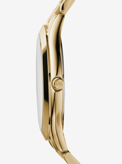Slim Runway Gold-Tone Stainless Steel Watch in GOLD | Michael Kors