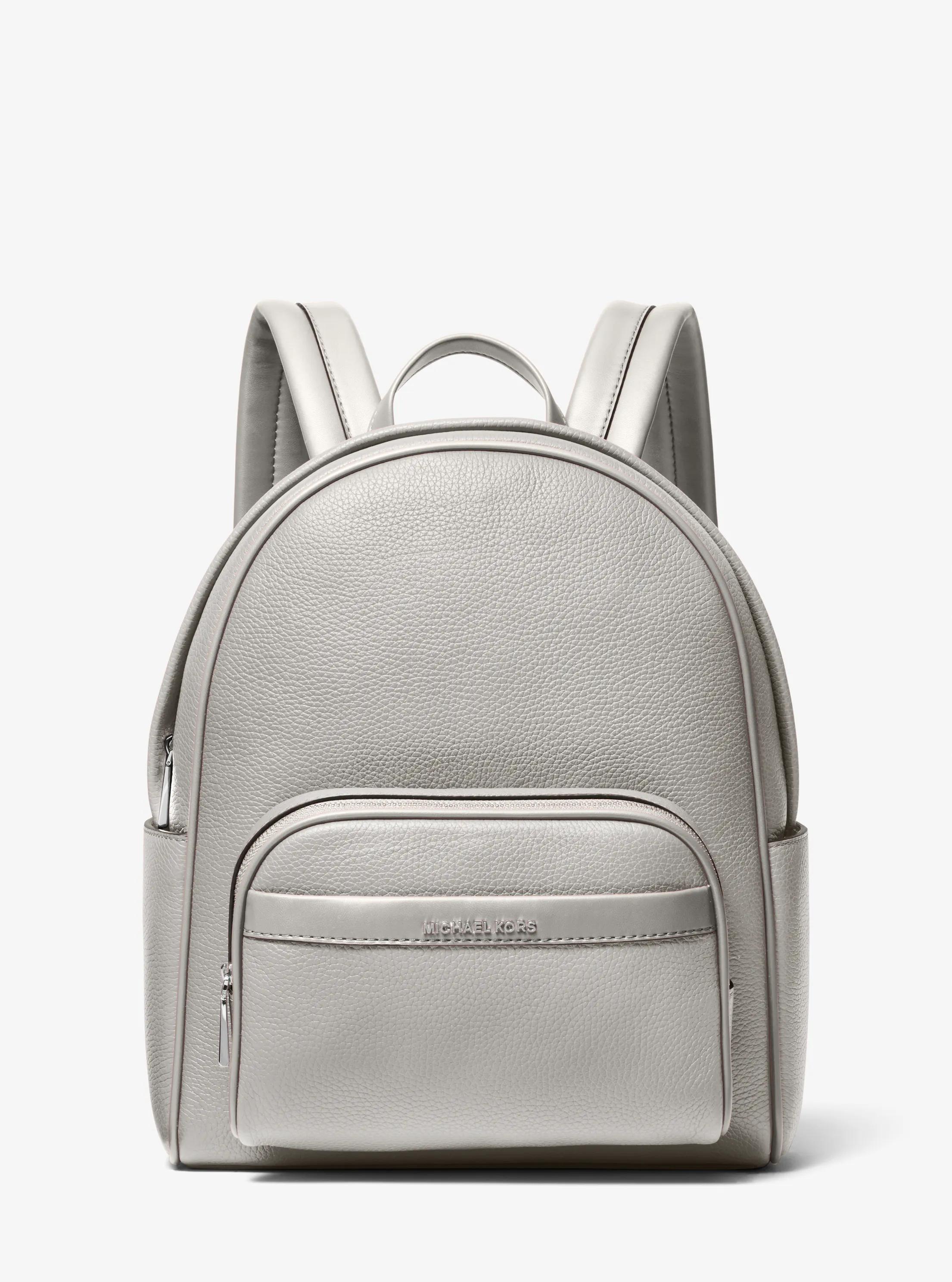 Bex Medium Pebbled Leather Backpack in ALUMINUM | Michael Kors