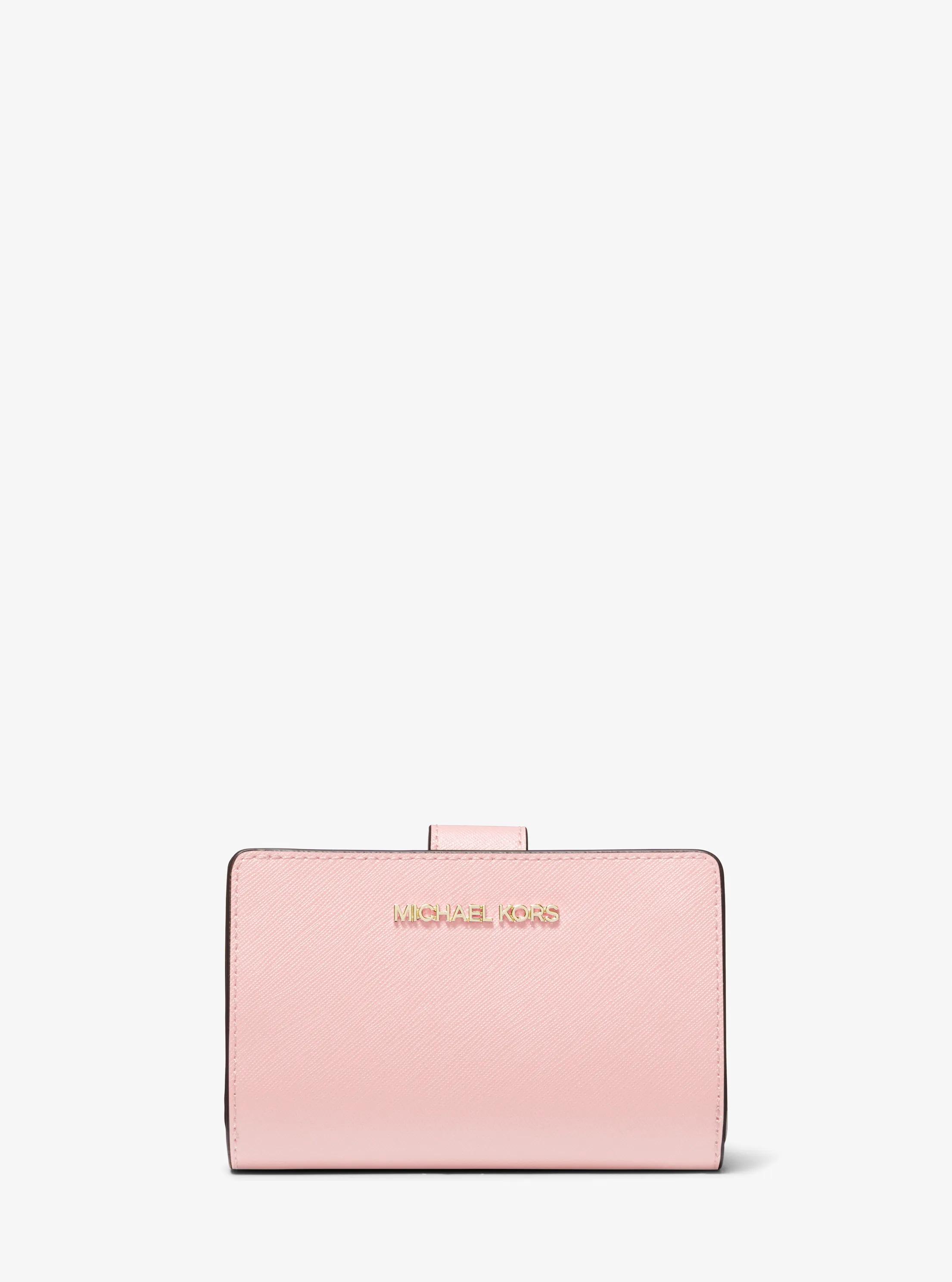 Medium Crossgrain Leather Wallet in POWDER BLUSH | Michael Kors