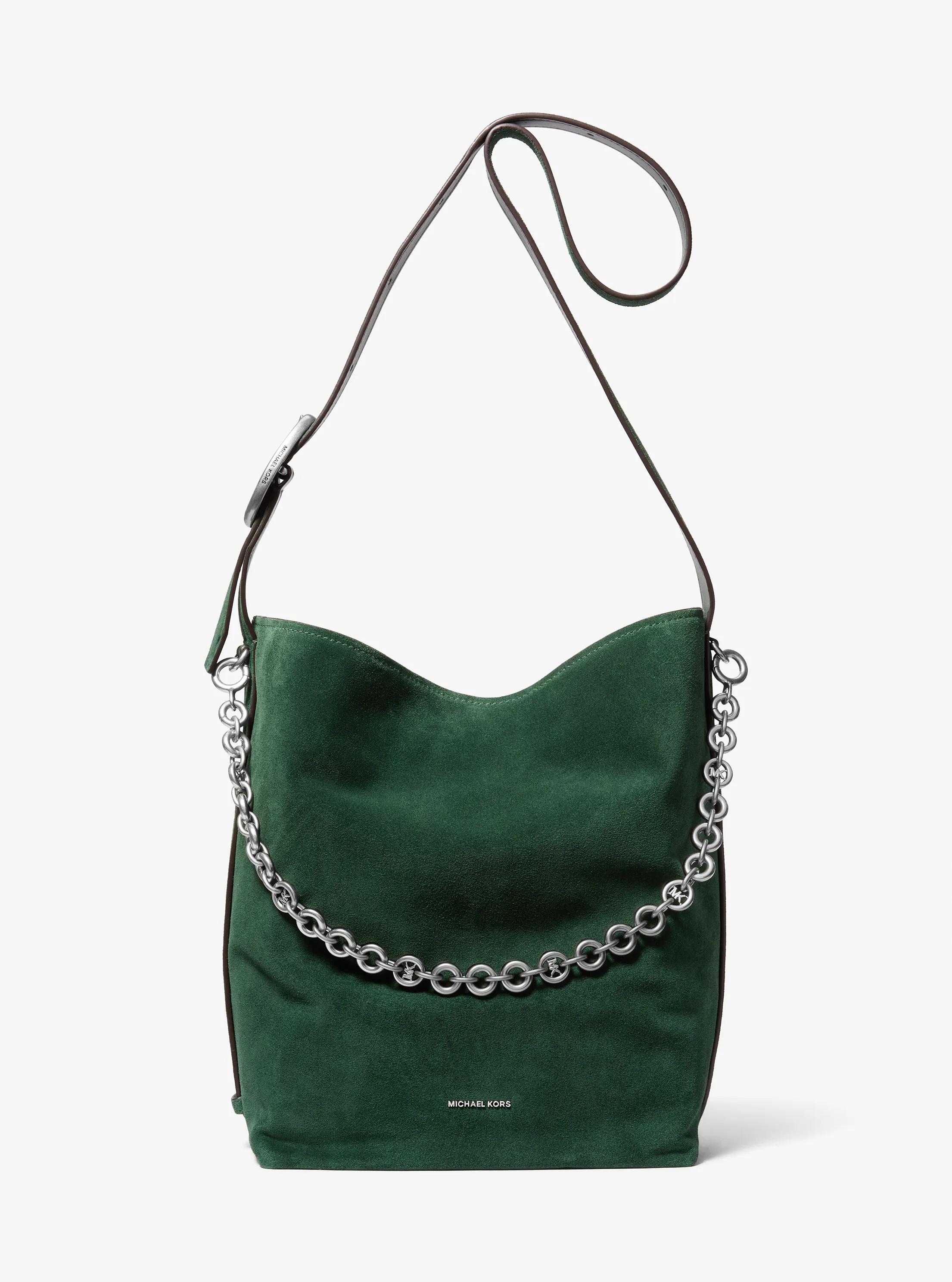 MK Grand sac seau Nolita en daim - Vert - Michael Kors