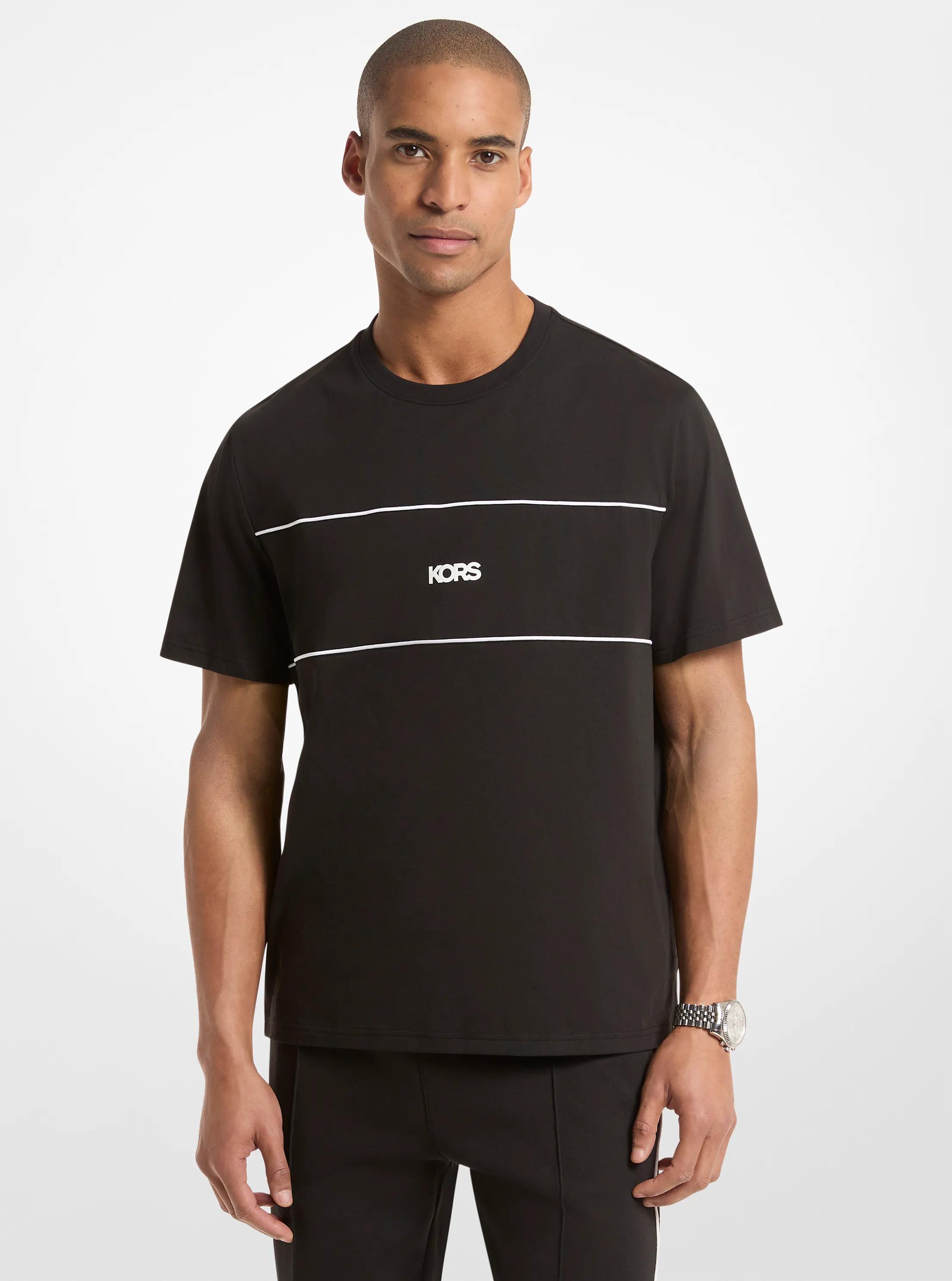 Logo Cotton Jersey T-Shirt in BLACK | Michael Kors