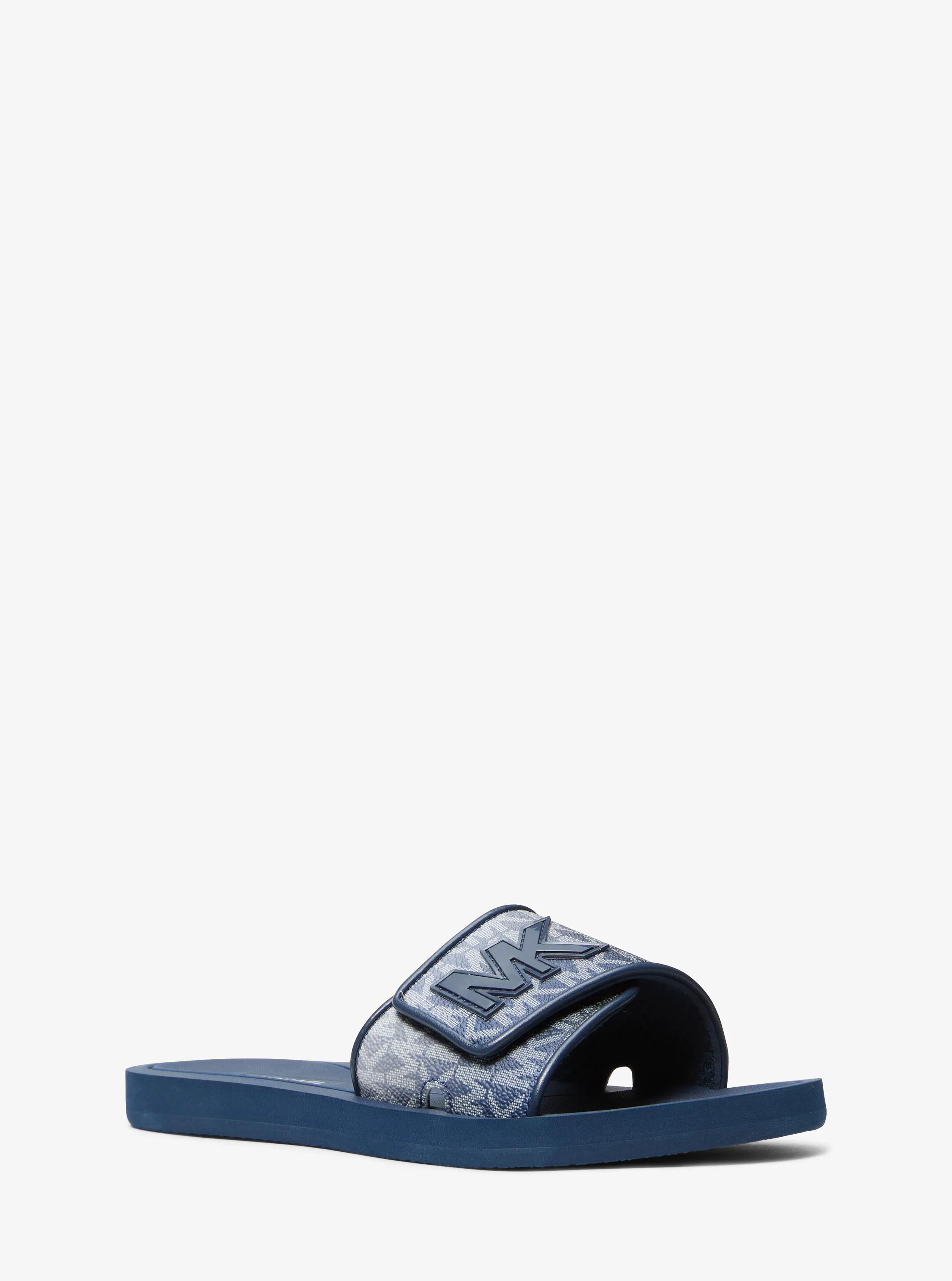 Palmer Ombr&eacute; Signature Logo Slide Sandal in NAVY MULTI | Michael Kors