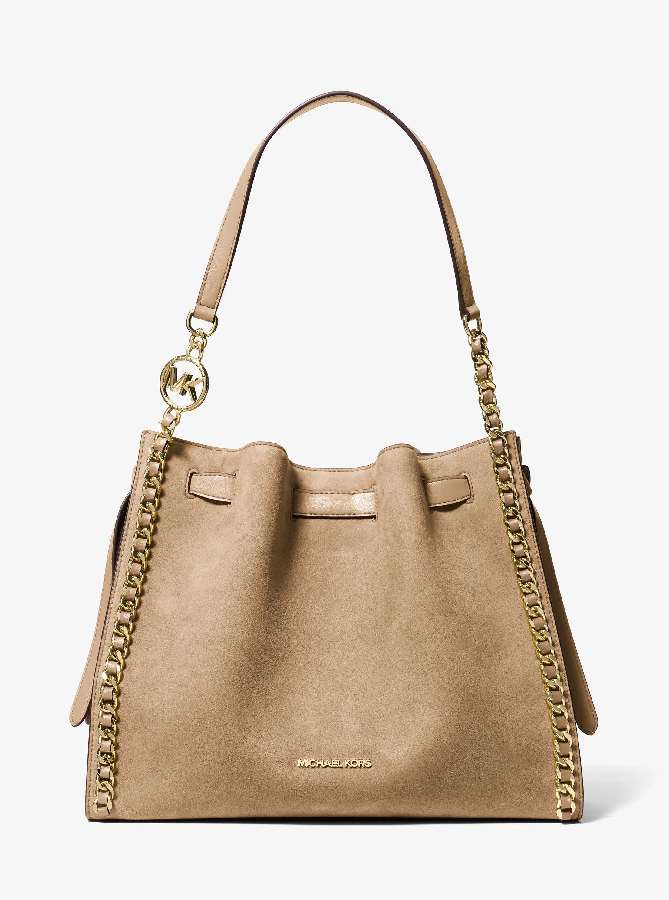Mina Large Chain Shoulder Bag in CAMEL | Michael Kors