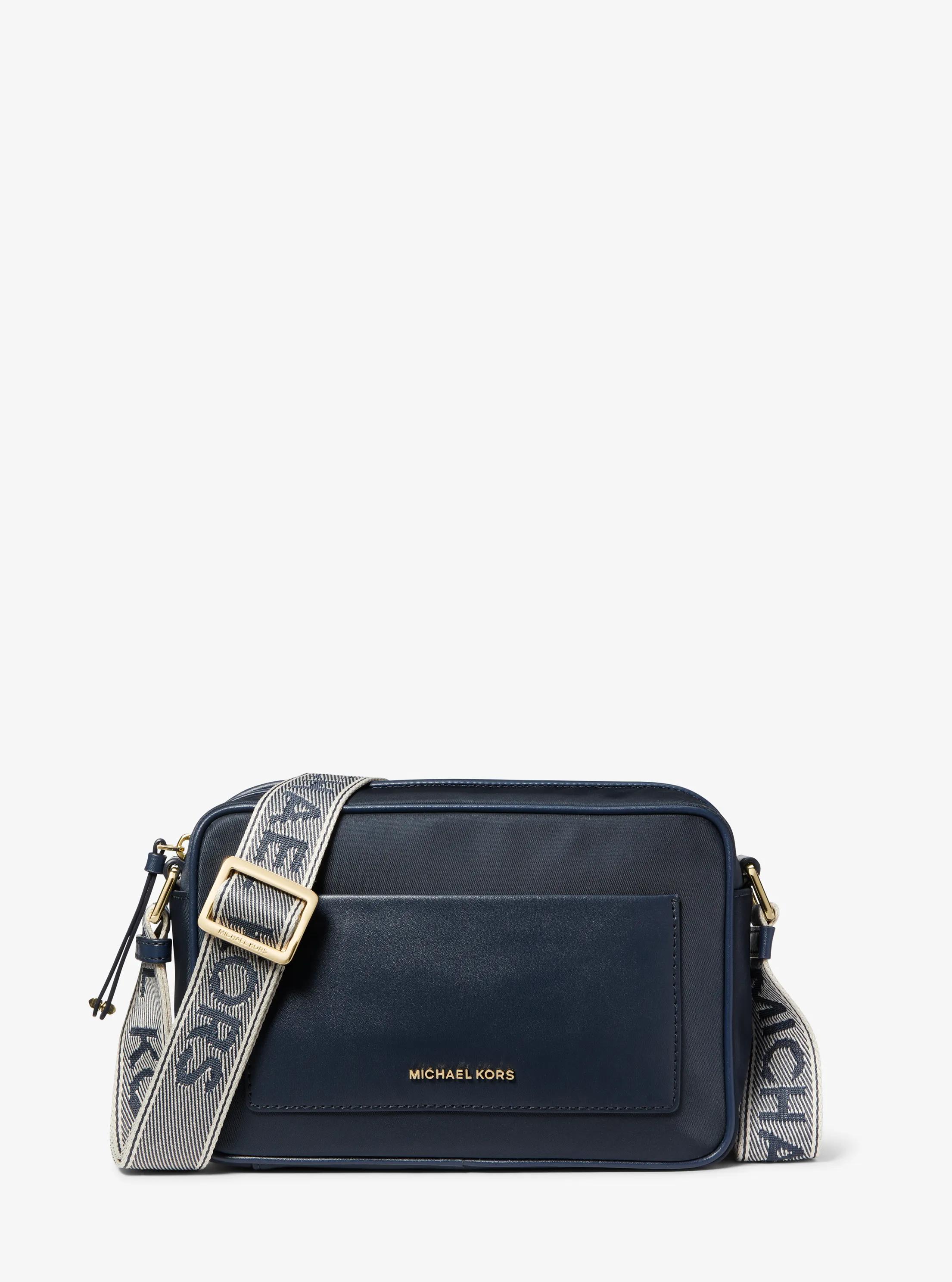 Jet Set Large Nylon Gabardine Crossbody Bag in NAVY | Michael Kors