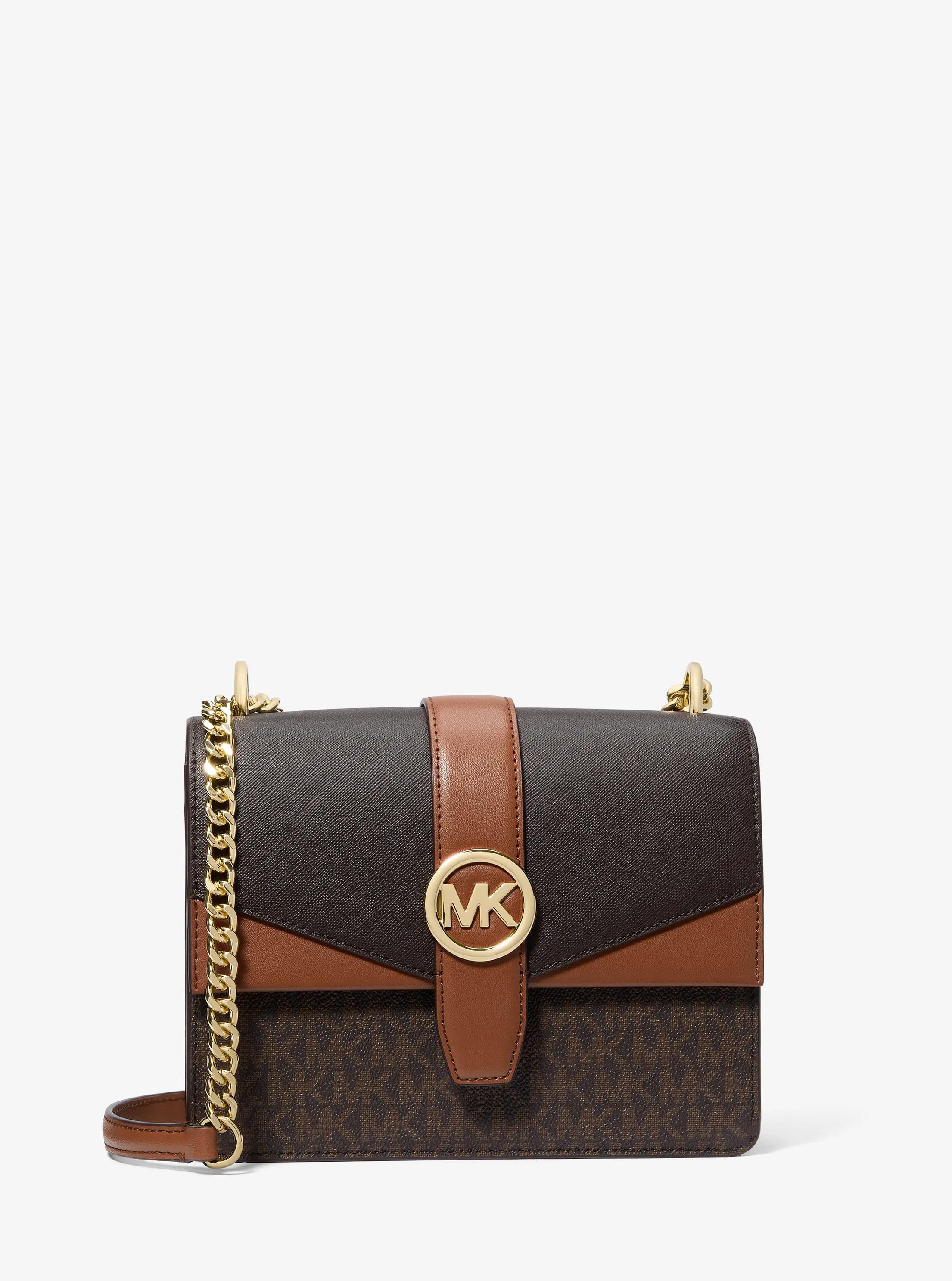 Petit sac &agrave; bandouli&egrave;re Greenwich &agrave; logo Signature et &agrave; blocs de couleurs in MARRON MULTI | Michael Kors
