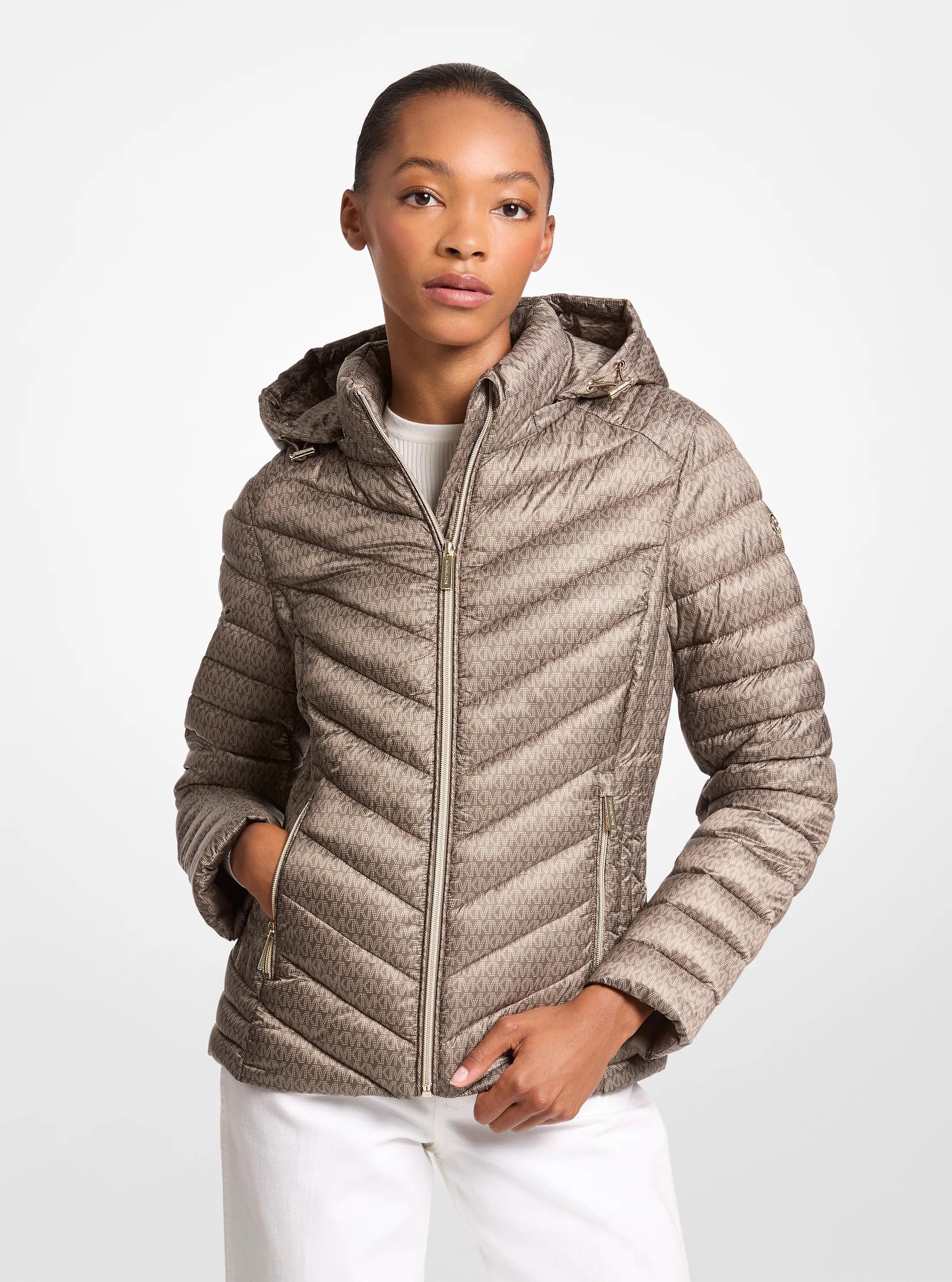 Chevron Quilted Jacket in MUSHROOM LOGO - Sale | Michael Kors [US]