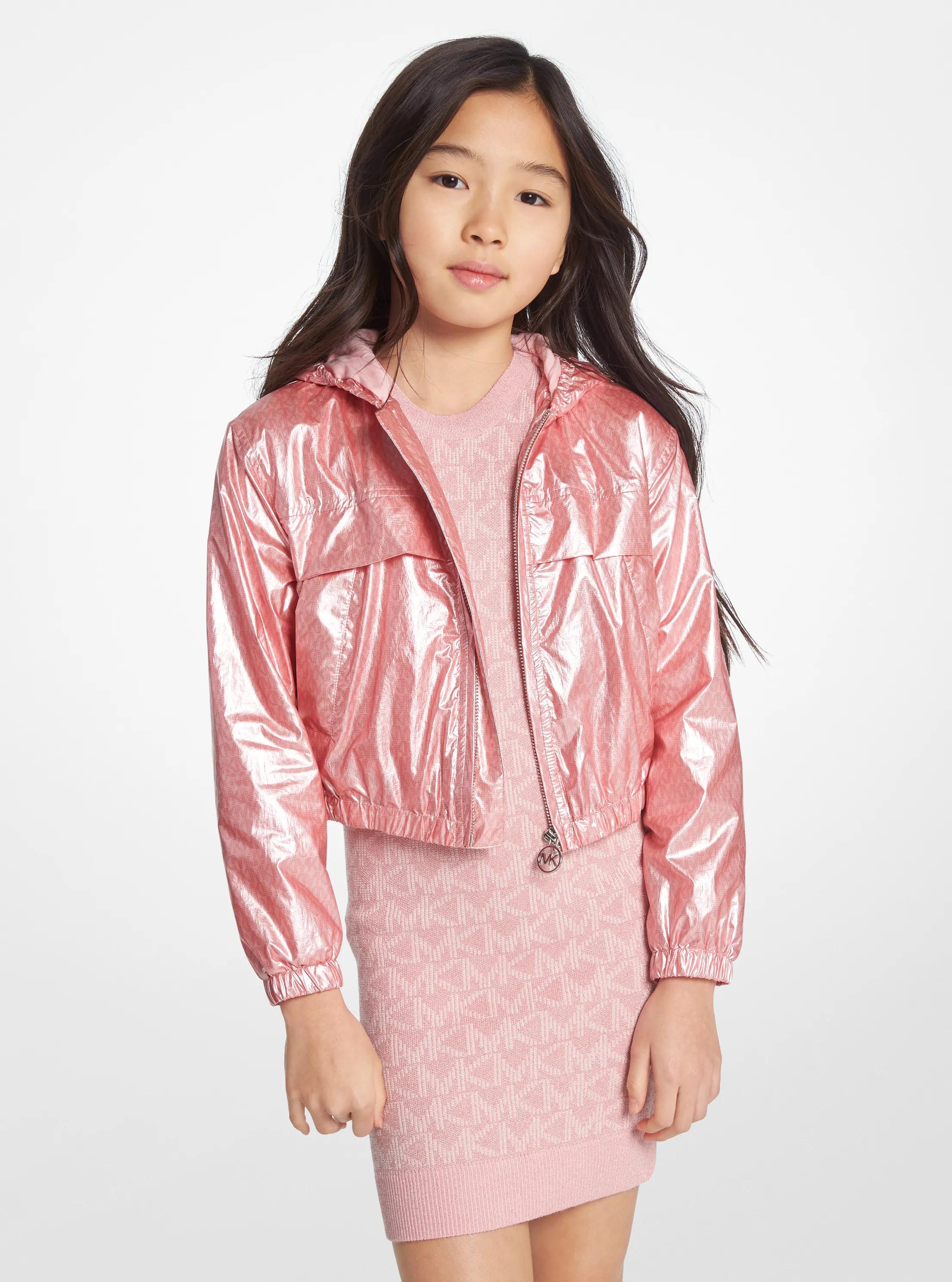 Michael Kors Kids Mk Windbreaker In Metallic-Optik - Rosa - Michael Kors