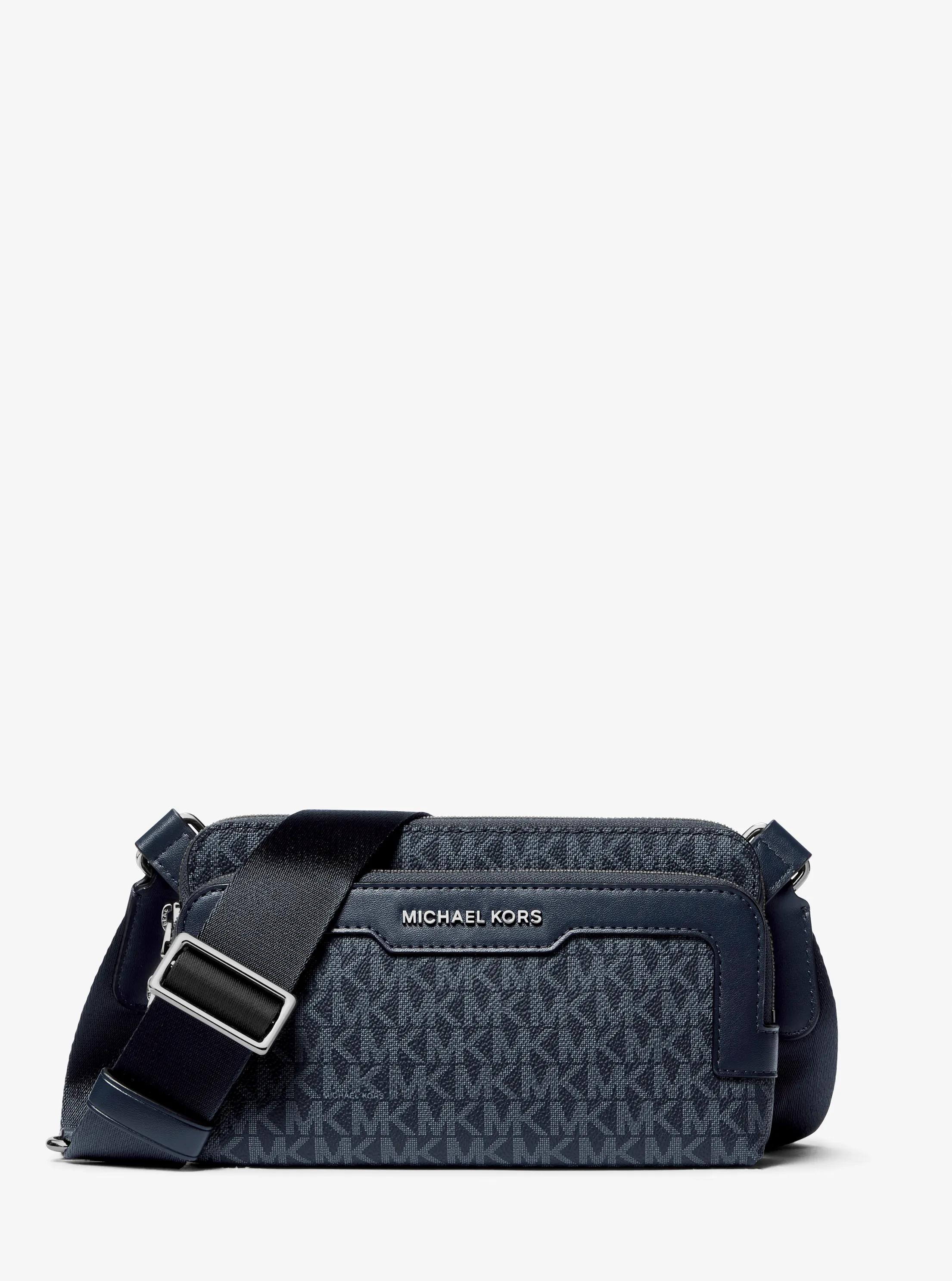 MK Sac à bandoulière Hudson à logo Signature - Bleu - Michael Kors