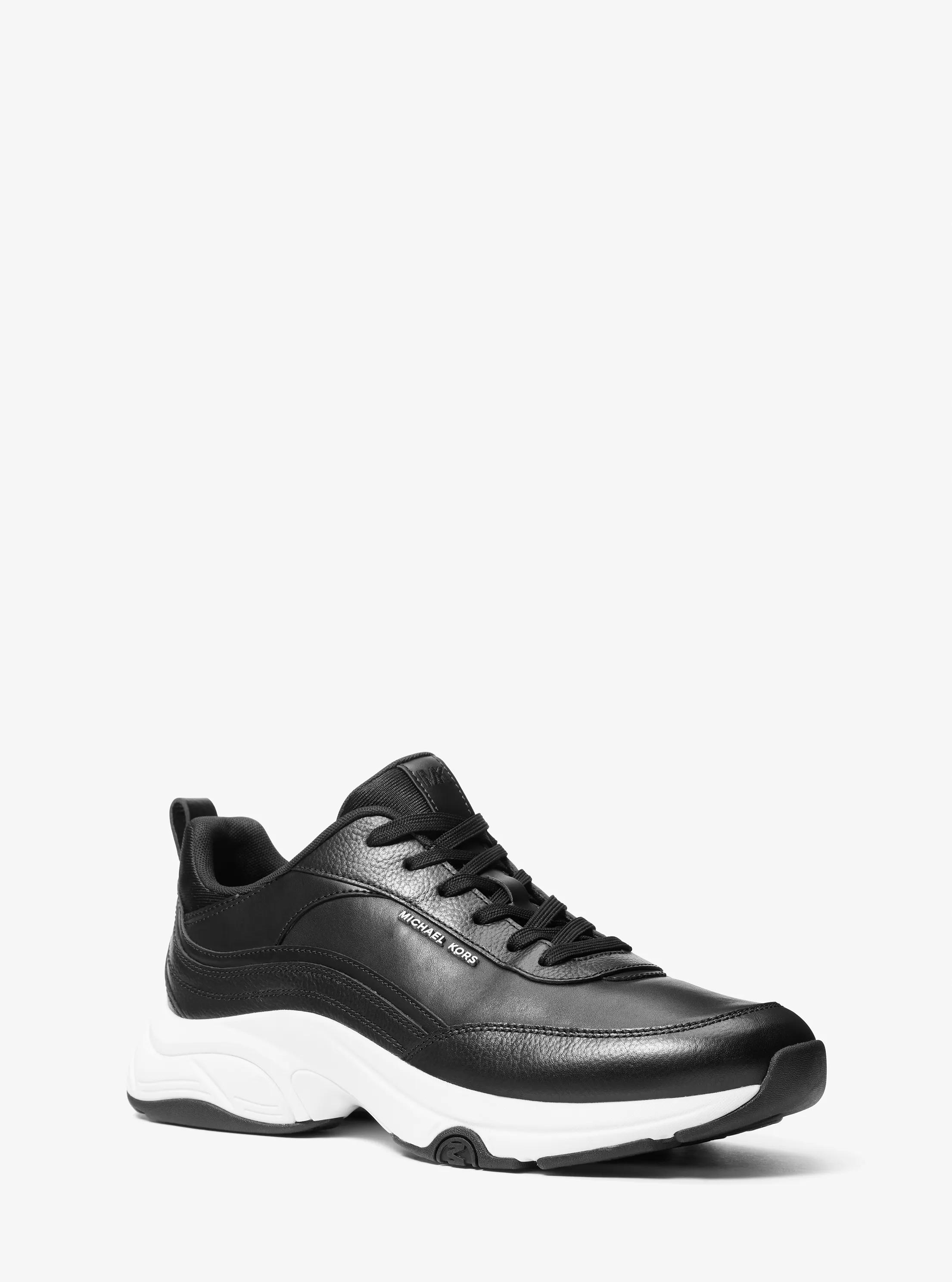 MK Basket Hartley en cuir - Noir - Michael Kors
