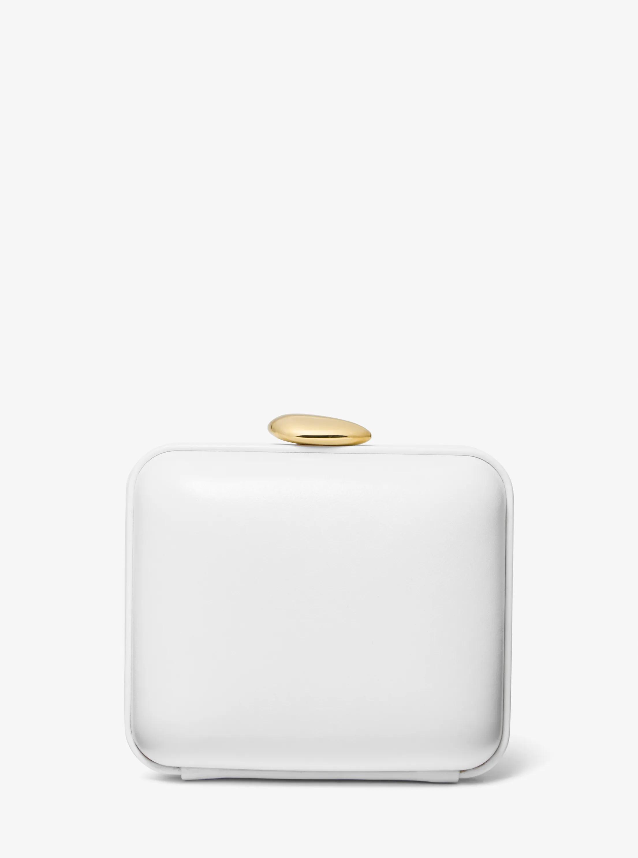 Tina Mini Leather Minaudie re in OPTIC WHITE | Michael Kors