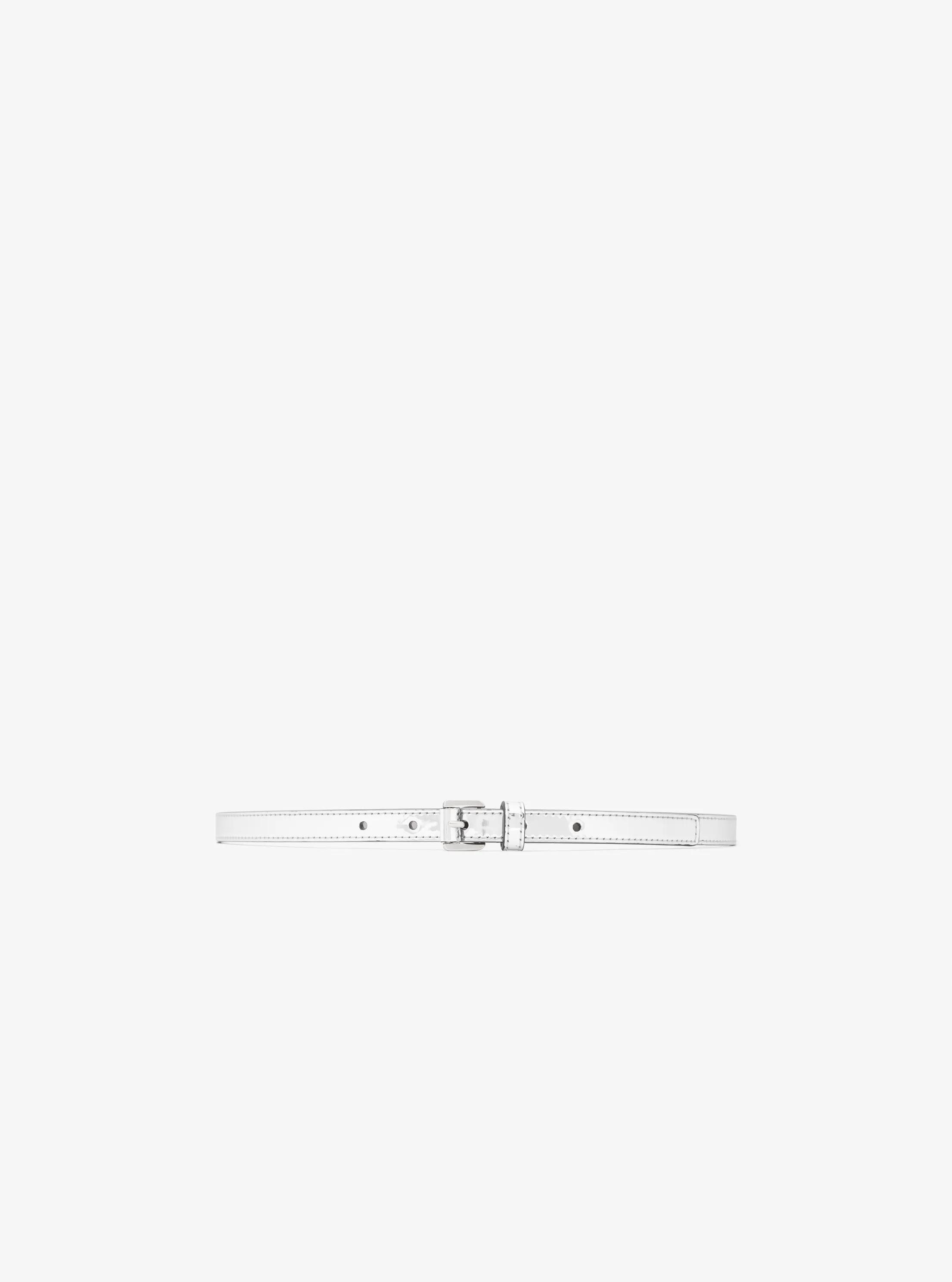 Kate Specchio Leather Belt in SILVER | Michael Kors